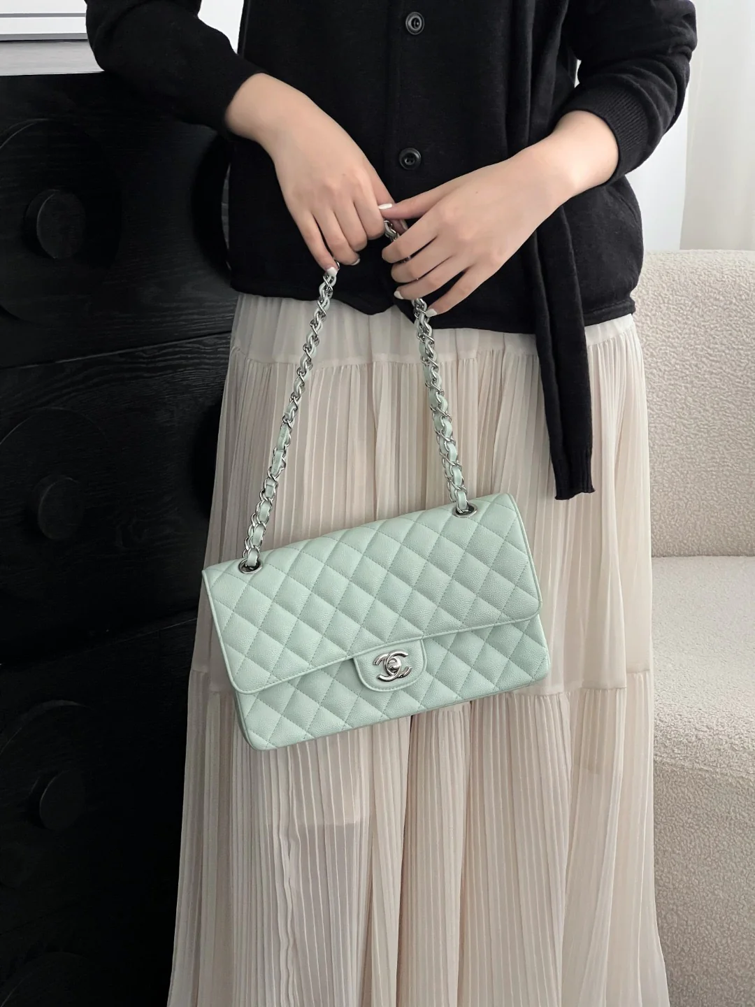 Chan cf25 chain shoulder bag