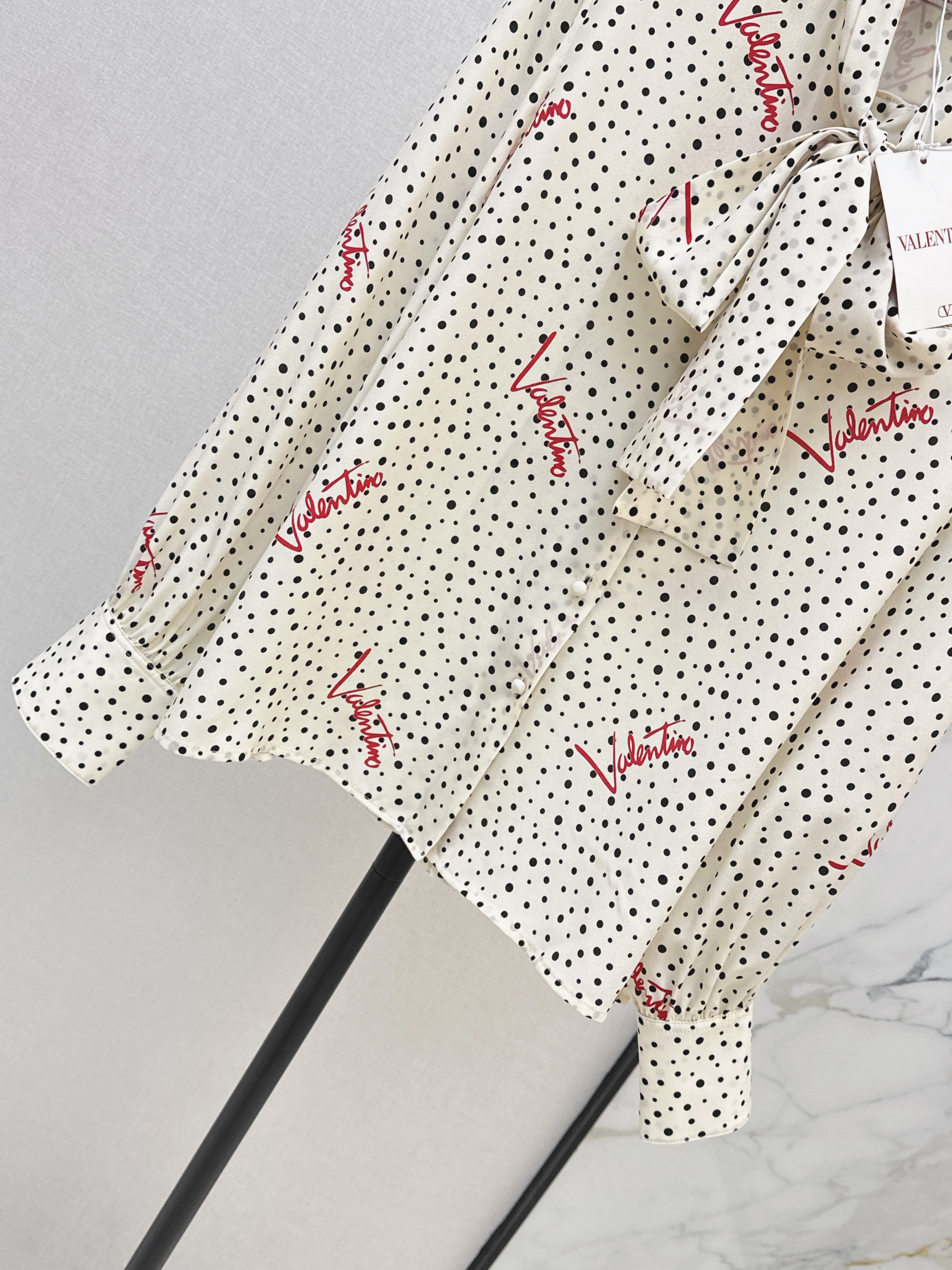 Valen 26ss print ribbon shirt