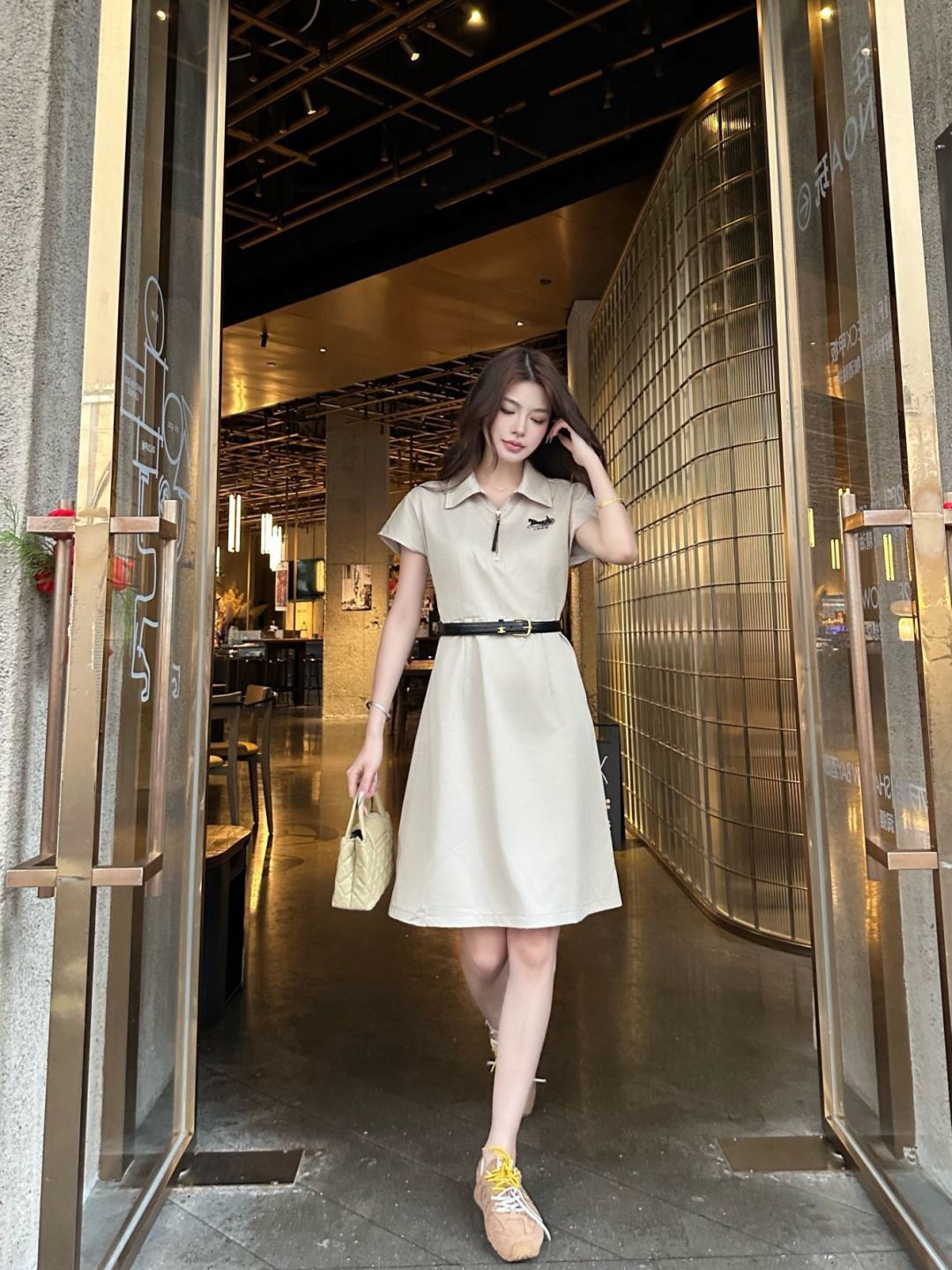 Celi 26ss belted dress