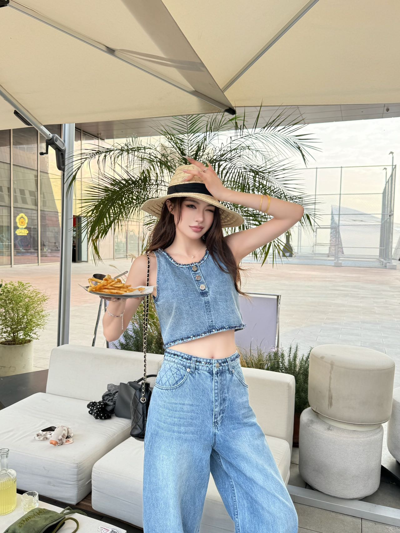 Chan 26ss denim vest