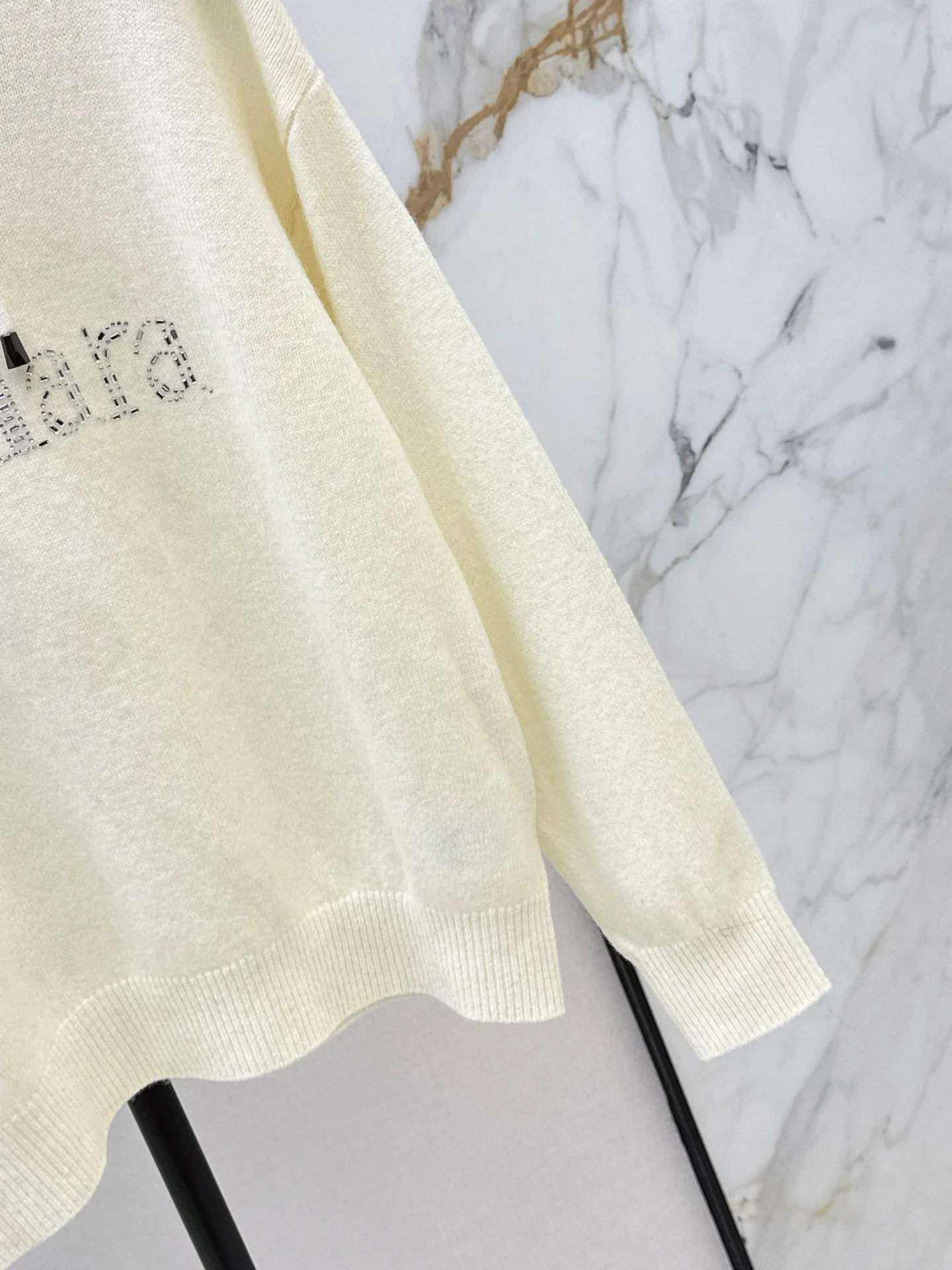 Max 26ss rhinestone hooded sweater