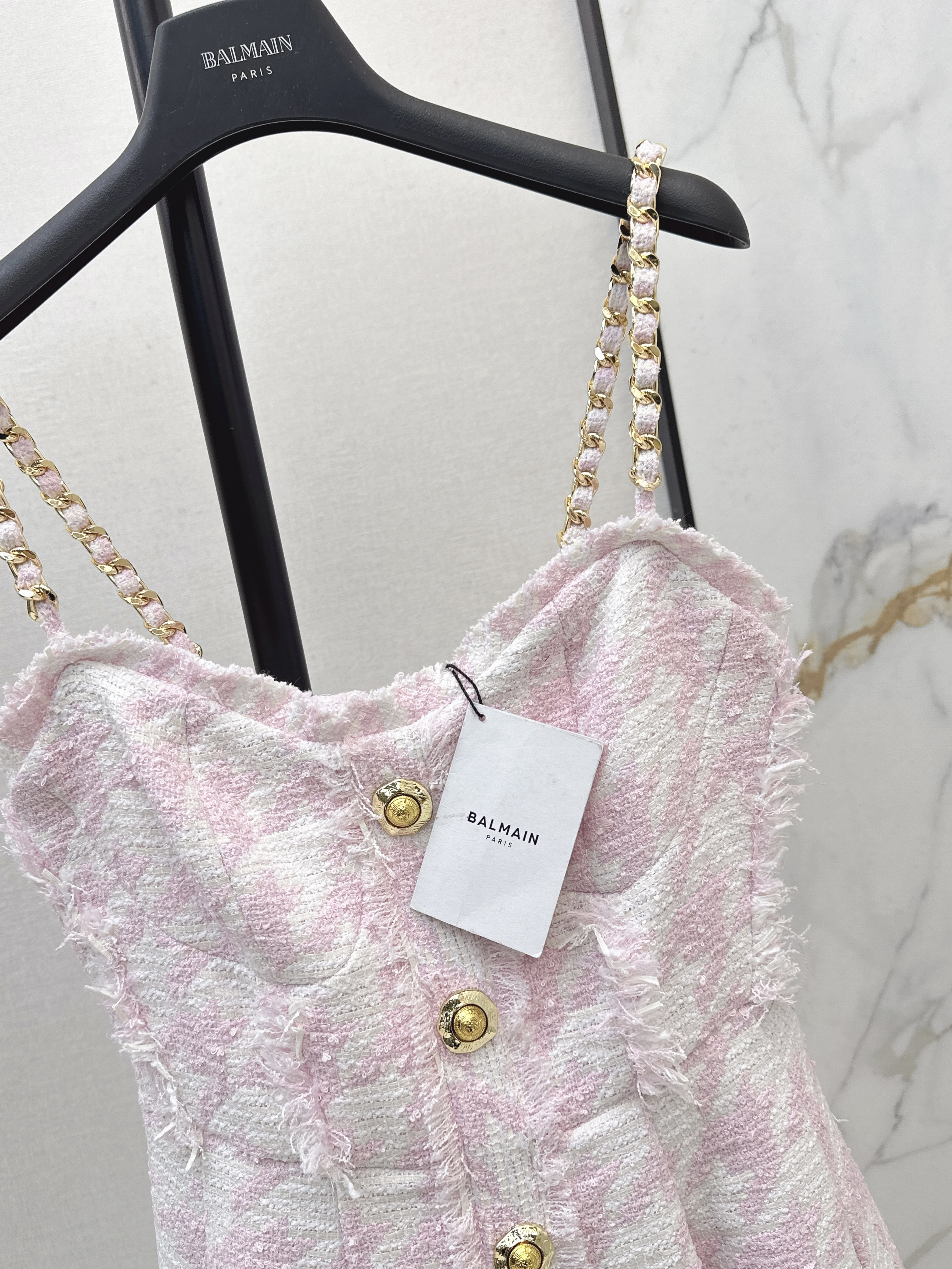 Bal 26ss fringe slip dress