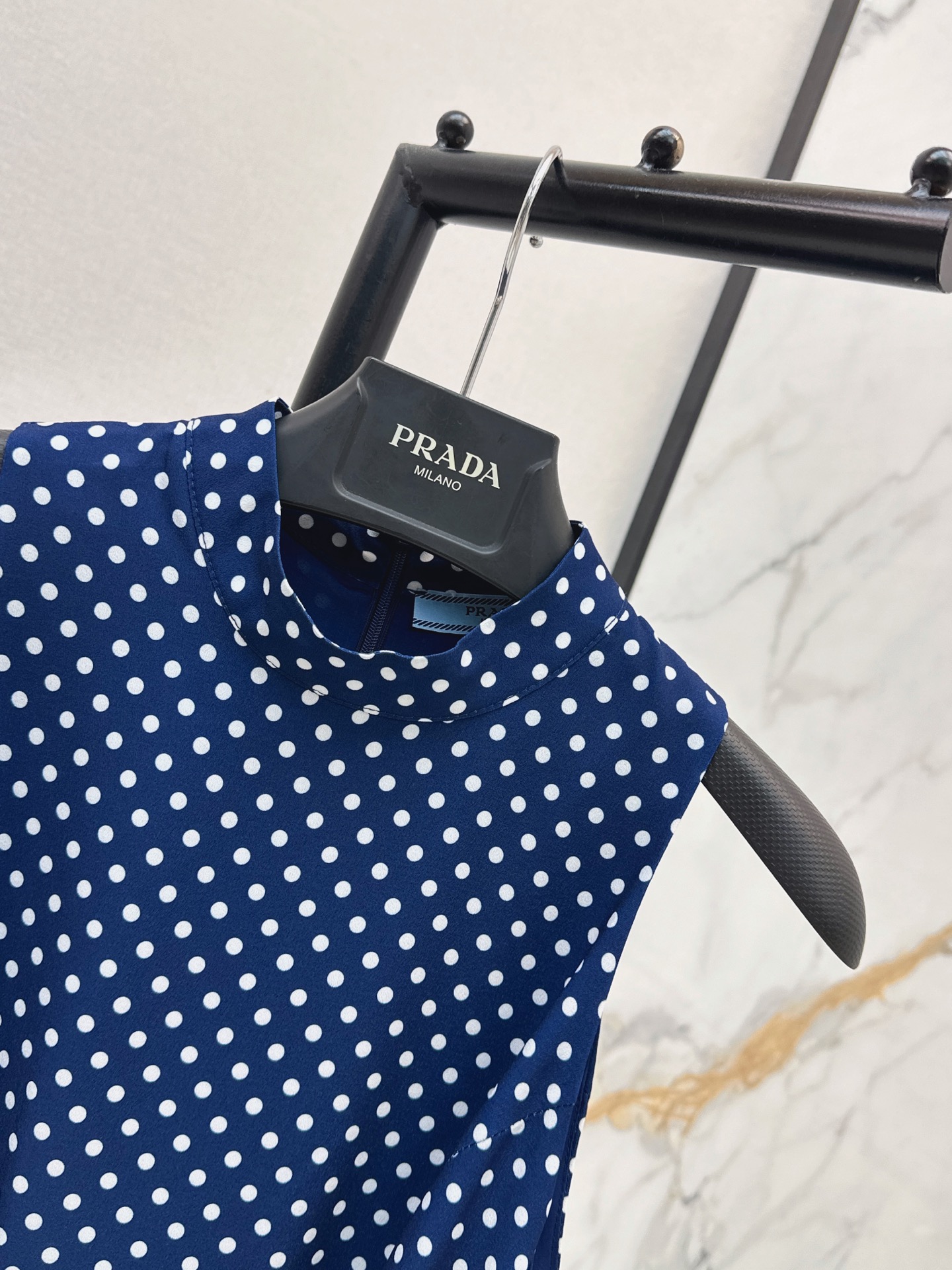 Pra 26ss polk dot sleeveless dress