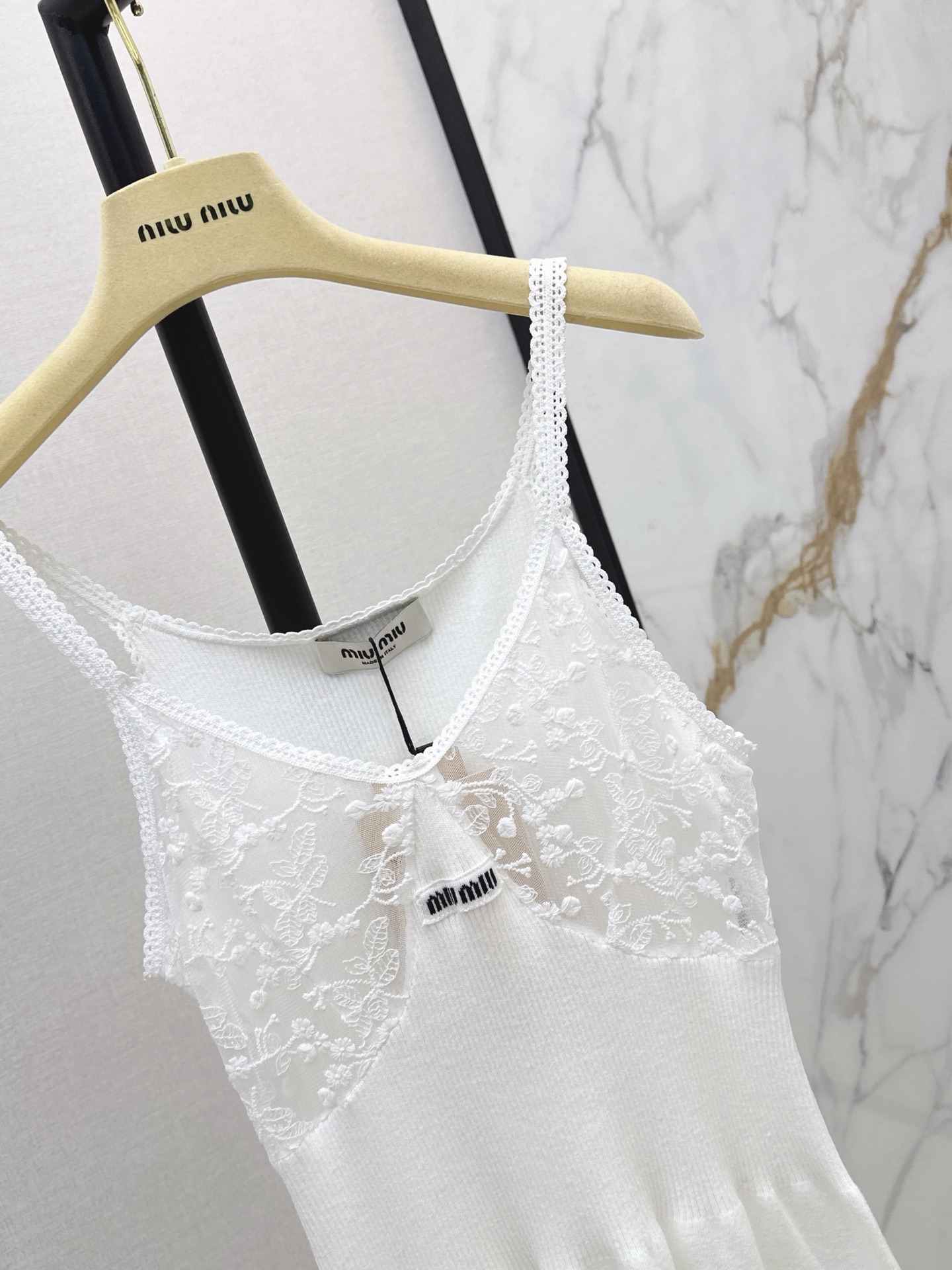 Miu 26ss lace slip dress