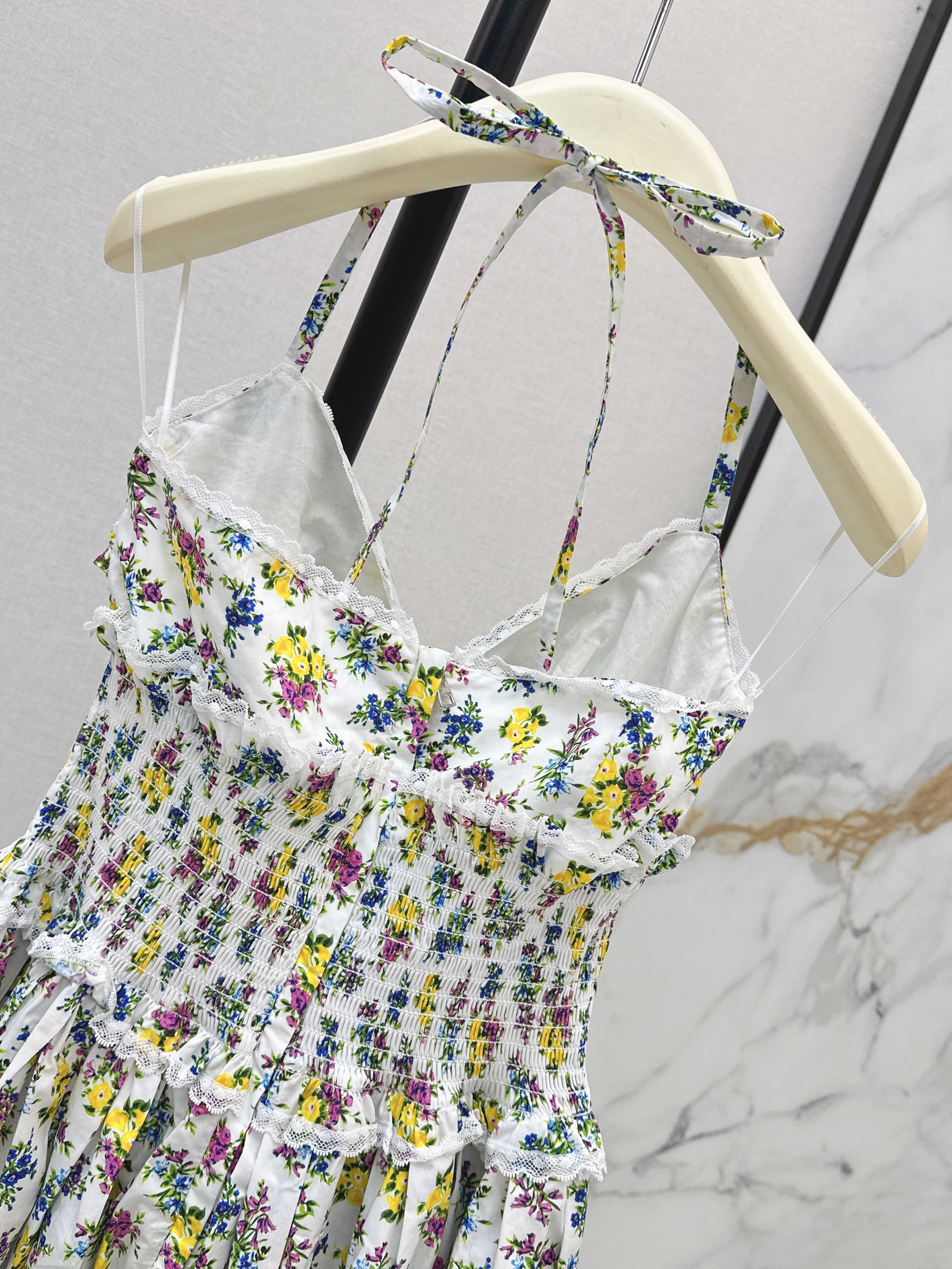 Dolc 26ss print  halter neck dress