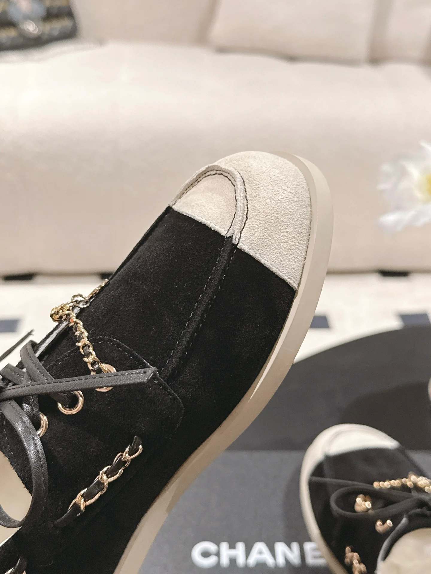 Chan 25fw suede loafers shoes