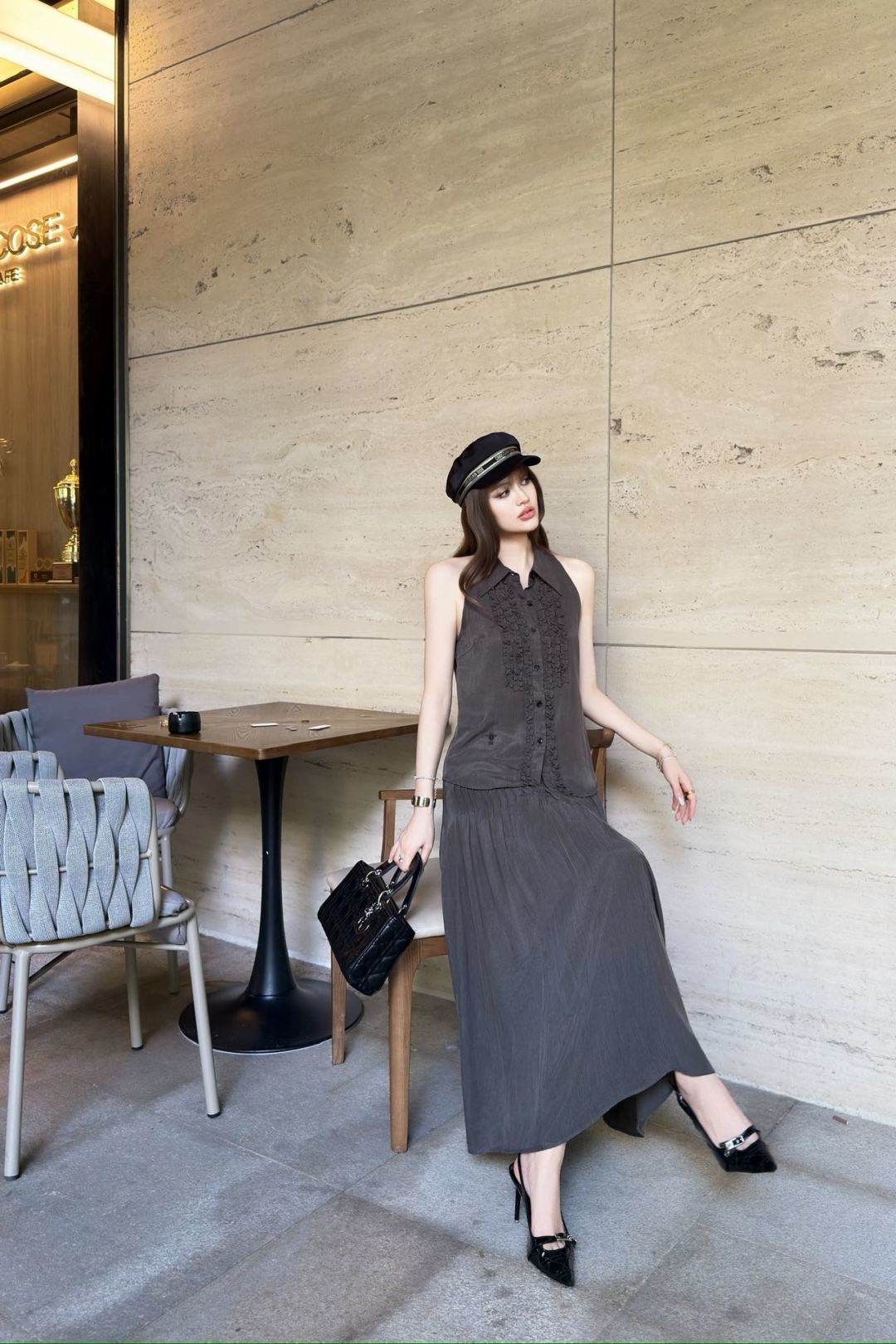 CD 26ss sleeveless shirt skirt set