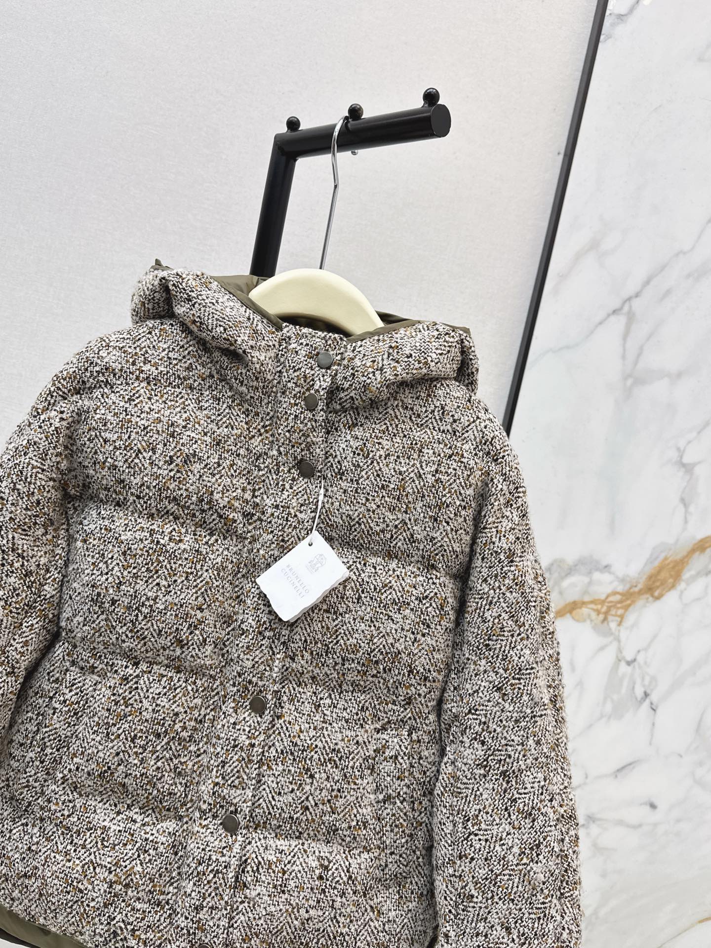 Brun 25fw reversible woven down jacket