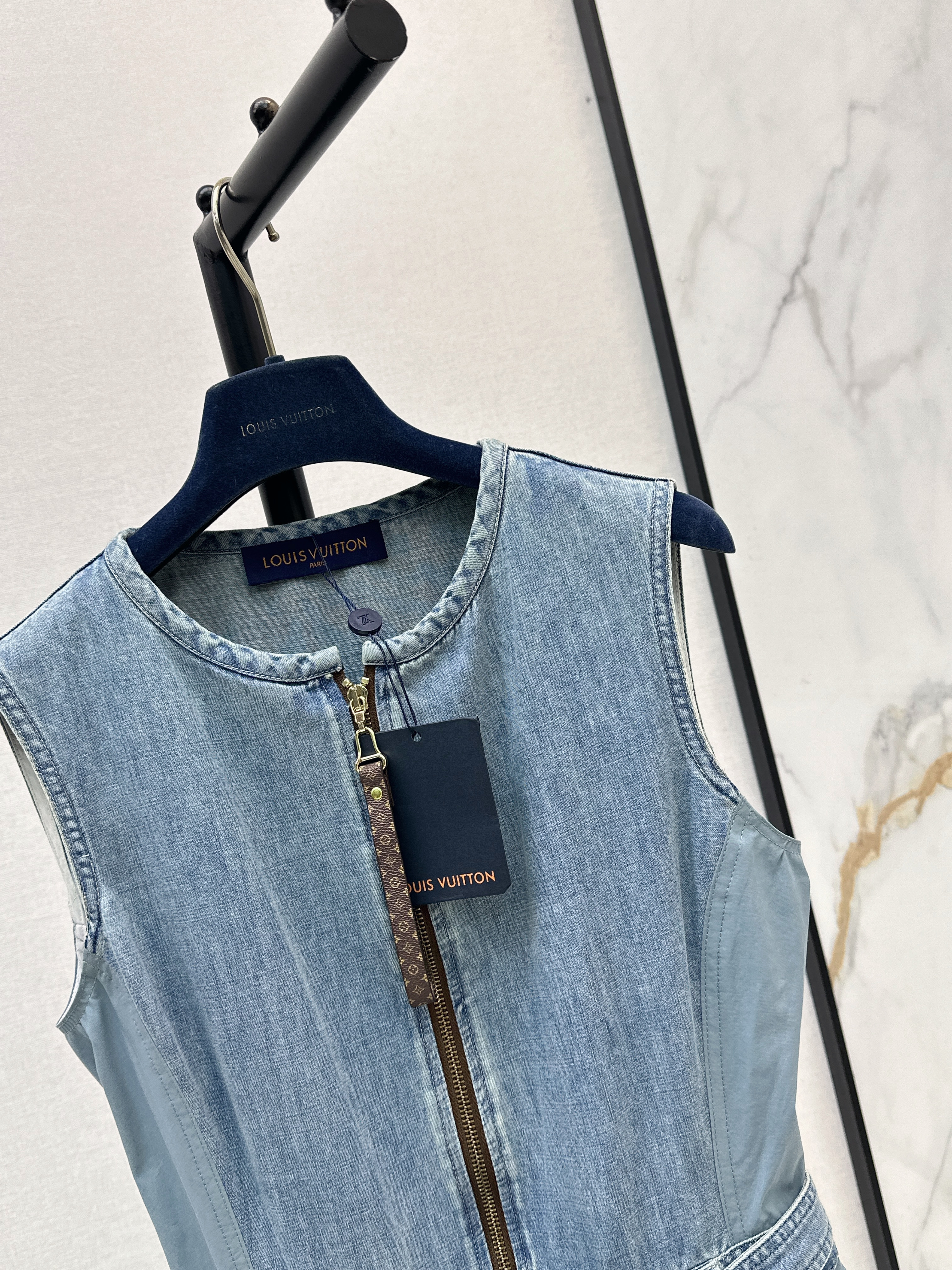 Louis 26SS Washed Utility Denim Dress