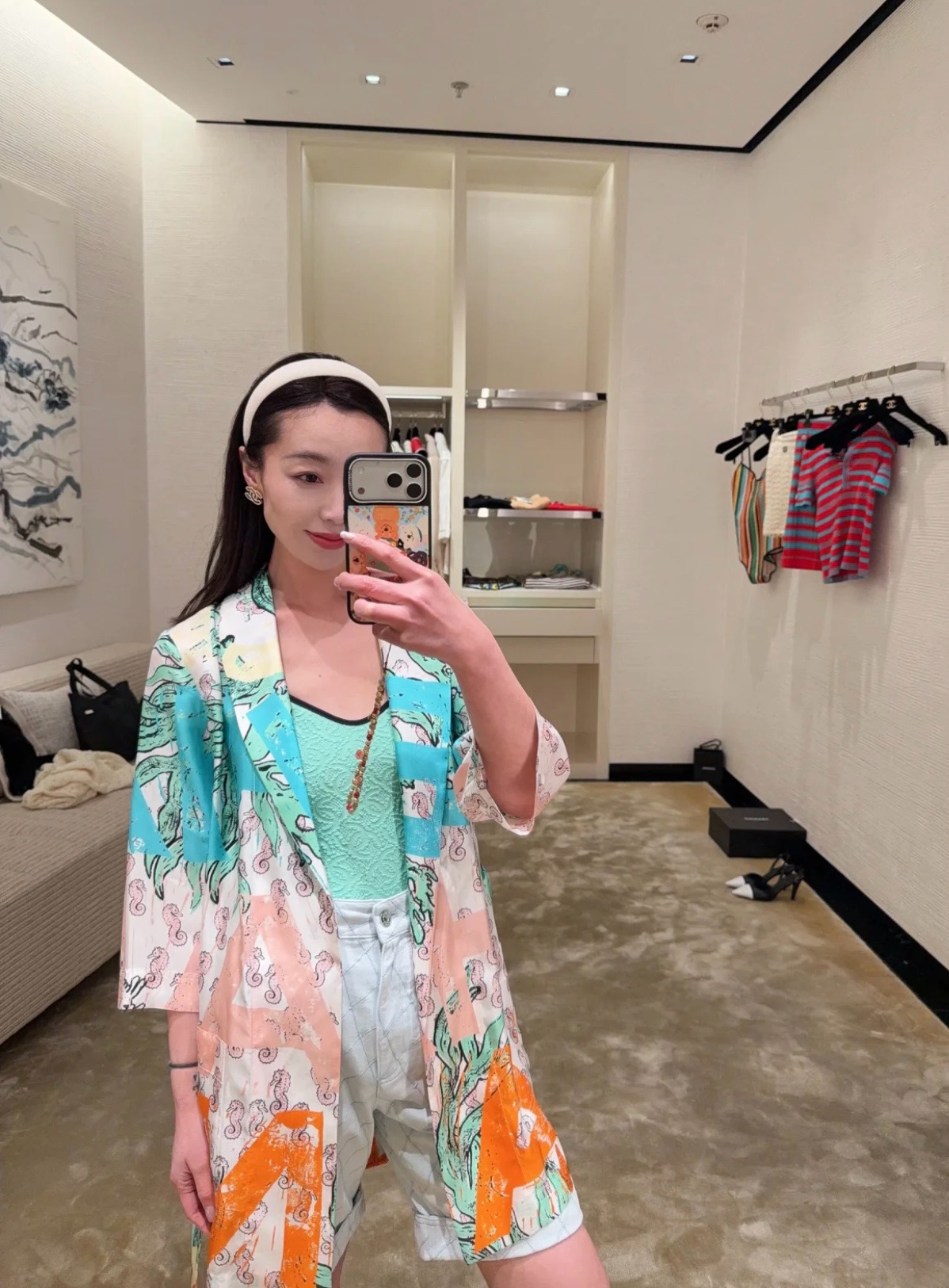 Chan 26ss coco beach silk jacket