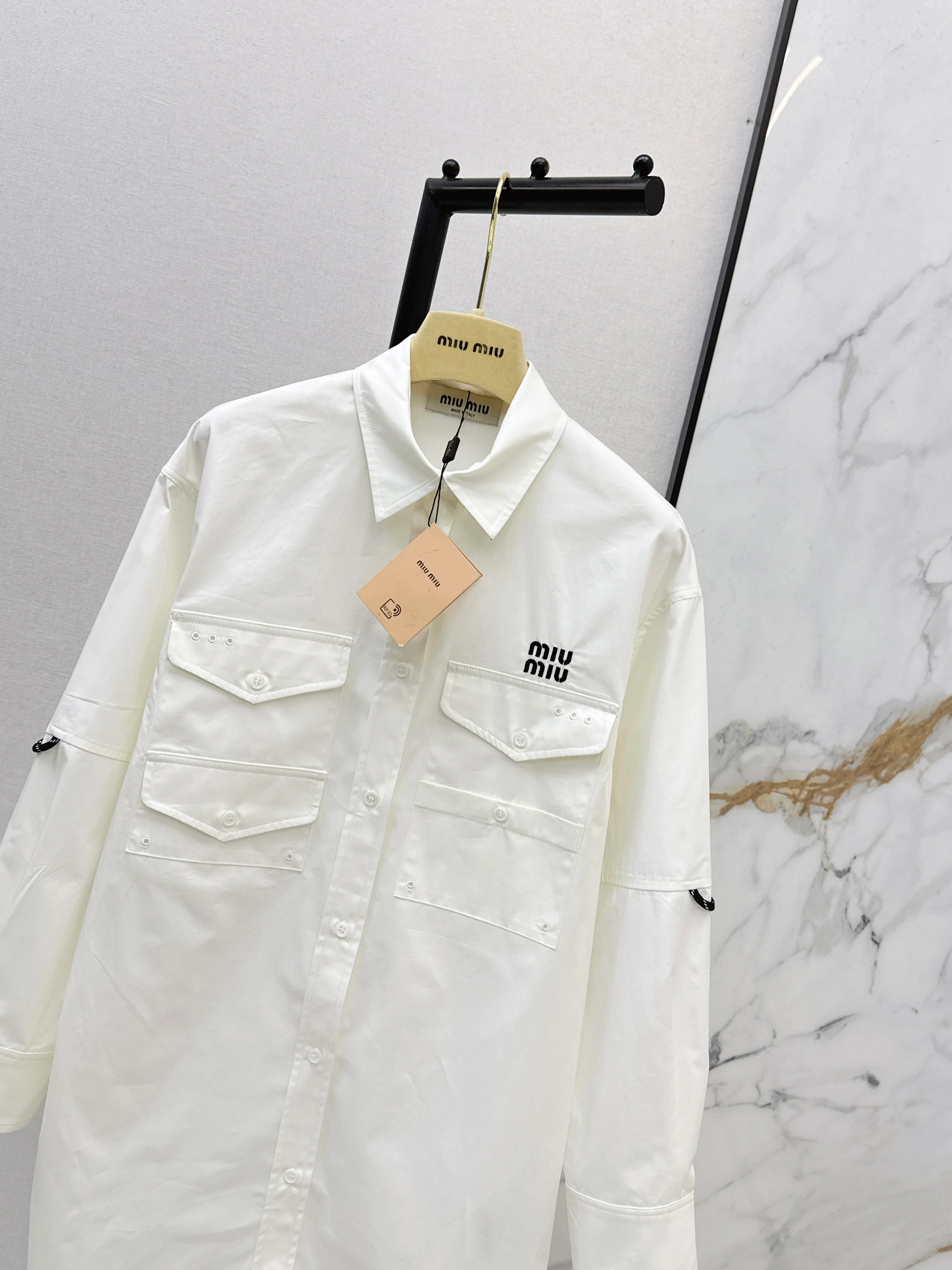 Miu 26ss embroidery shirts dress