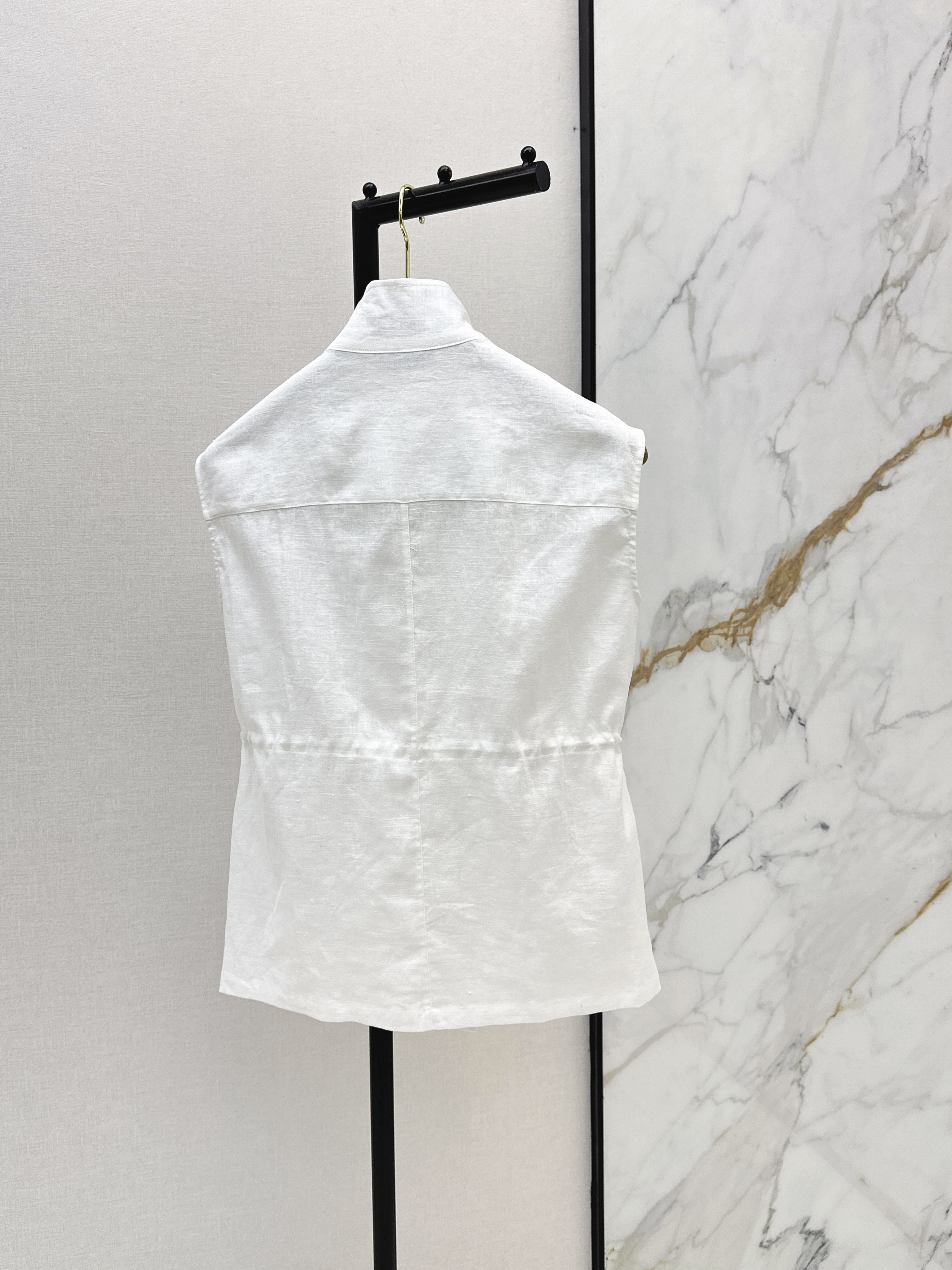 Brun 26ss drawstring waistcoat