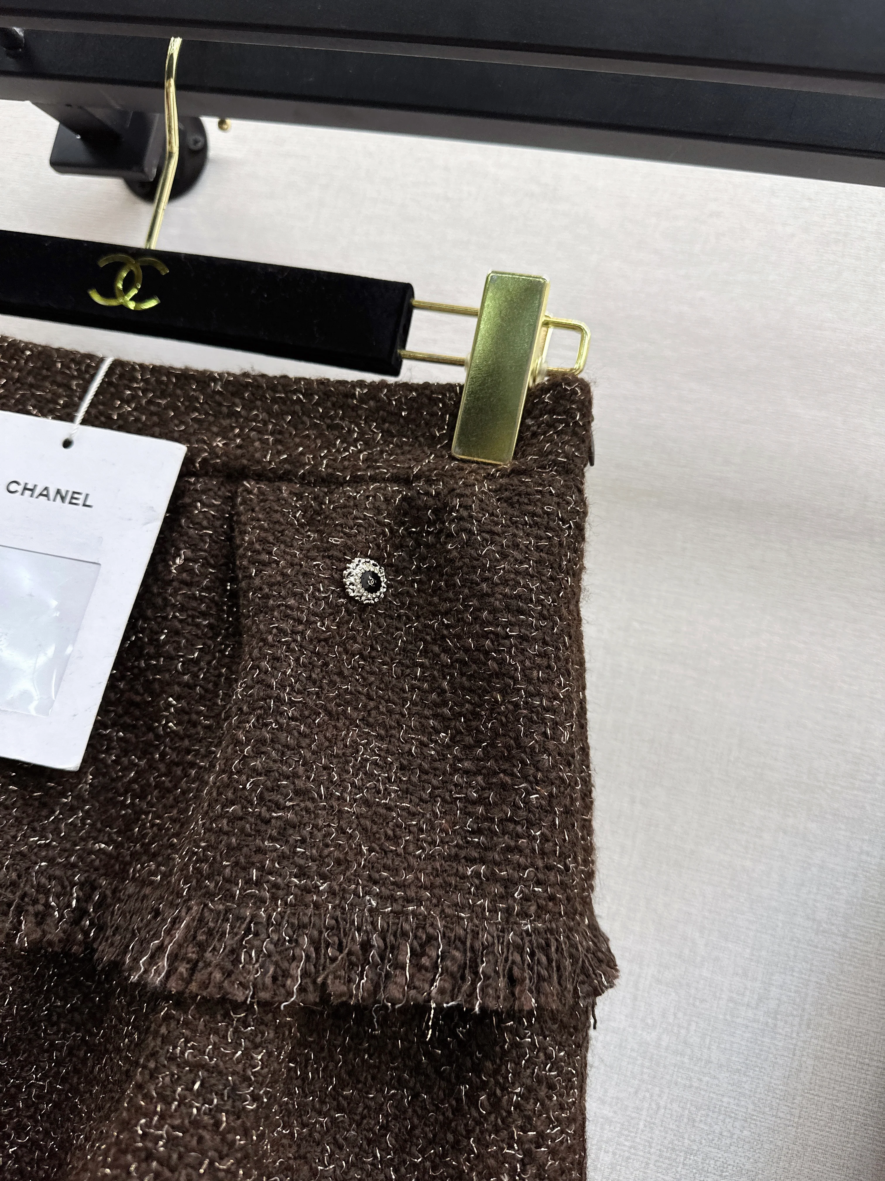 Chan 26ss fringe woven skirts