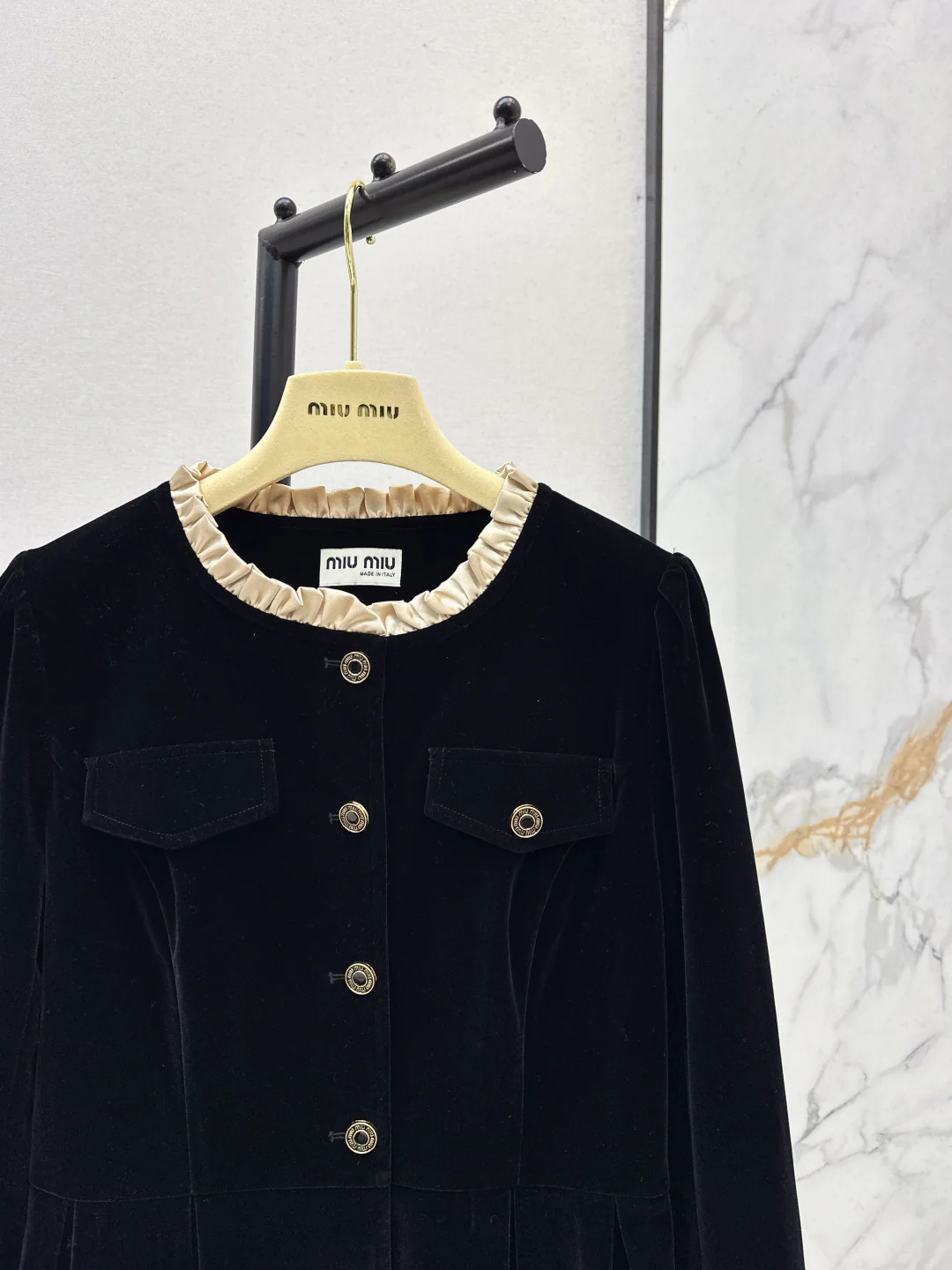 Miu 25fw velvet dress