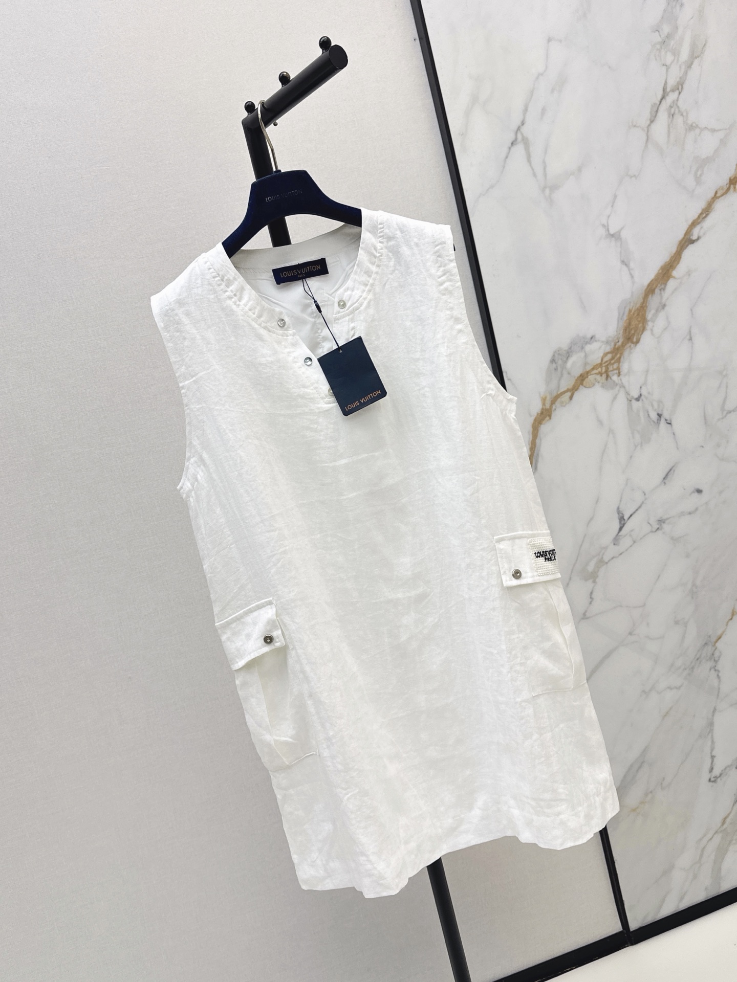 Loui 26ss linen sleeveless dress