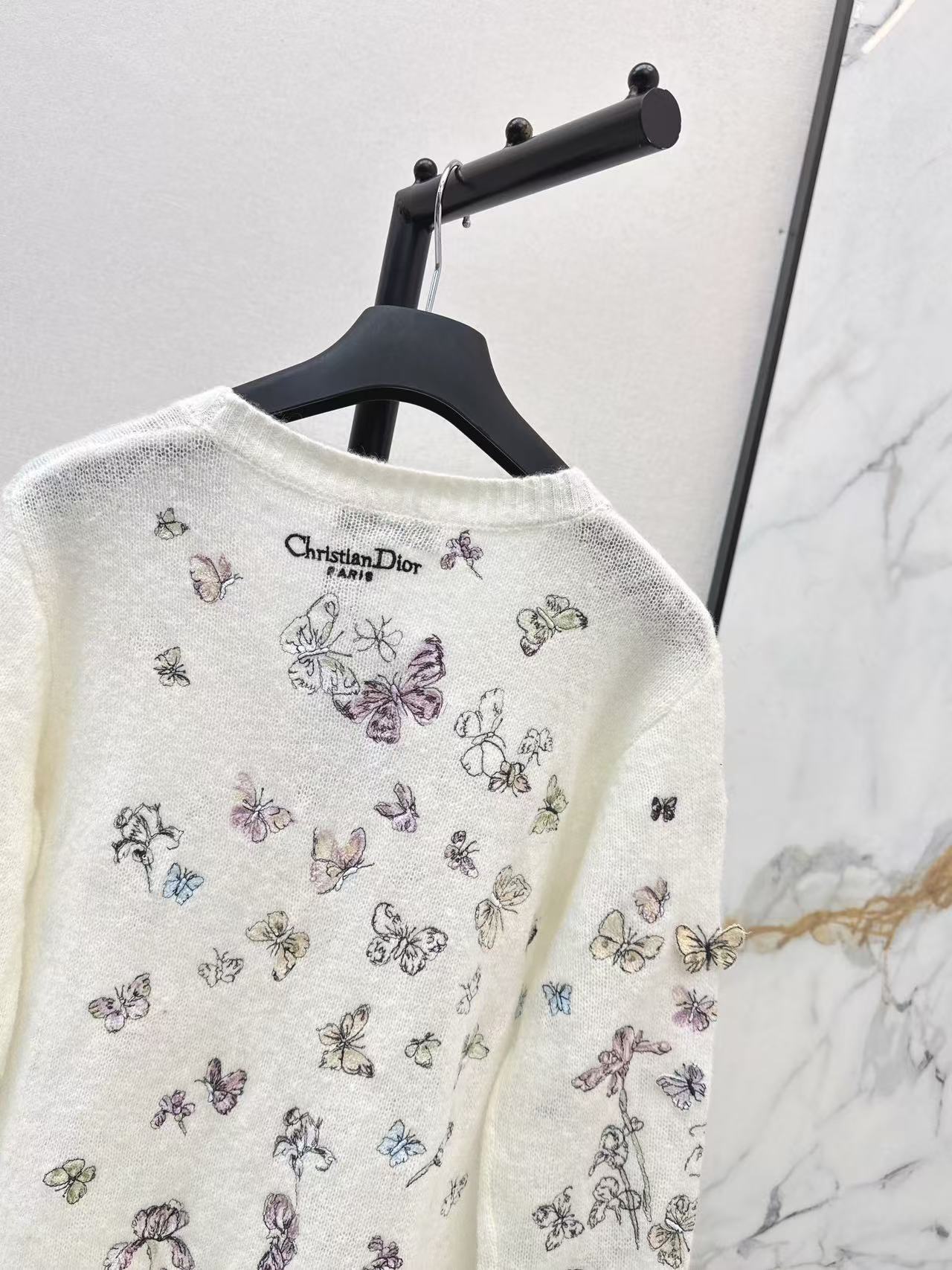CD 26ss embroider knit cardigan