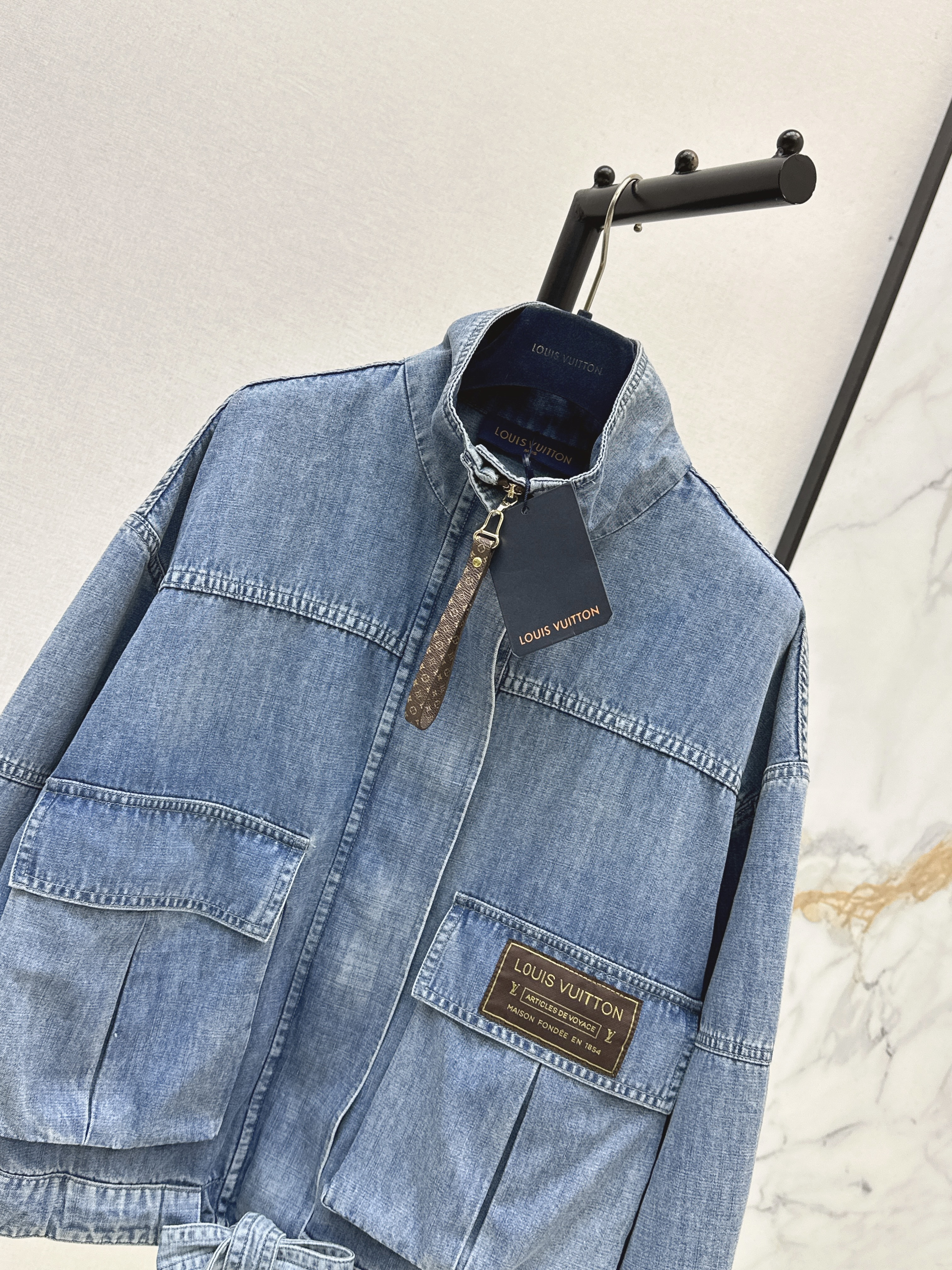 Louis 26SS Washed Utility Denim Jacket
