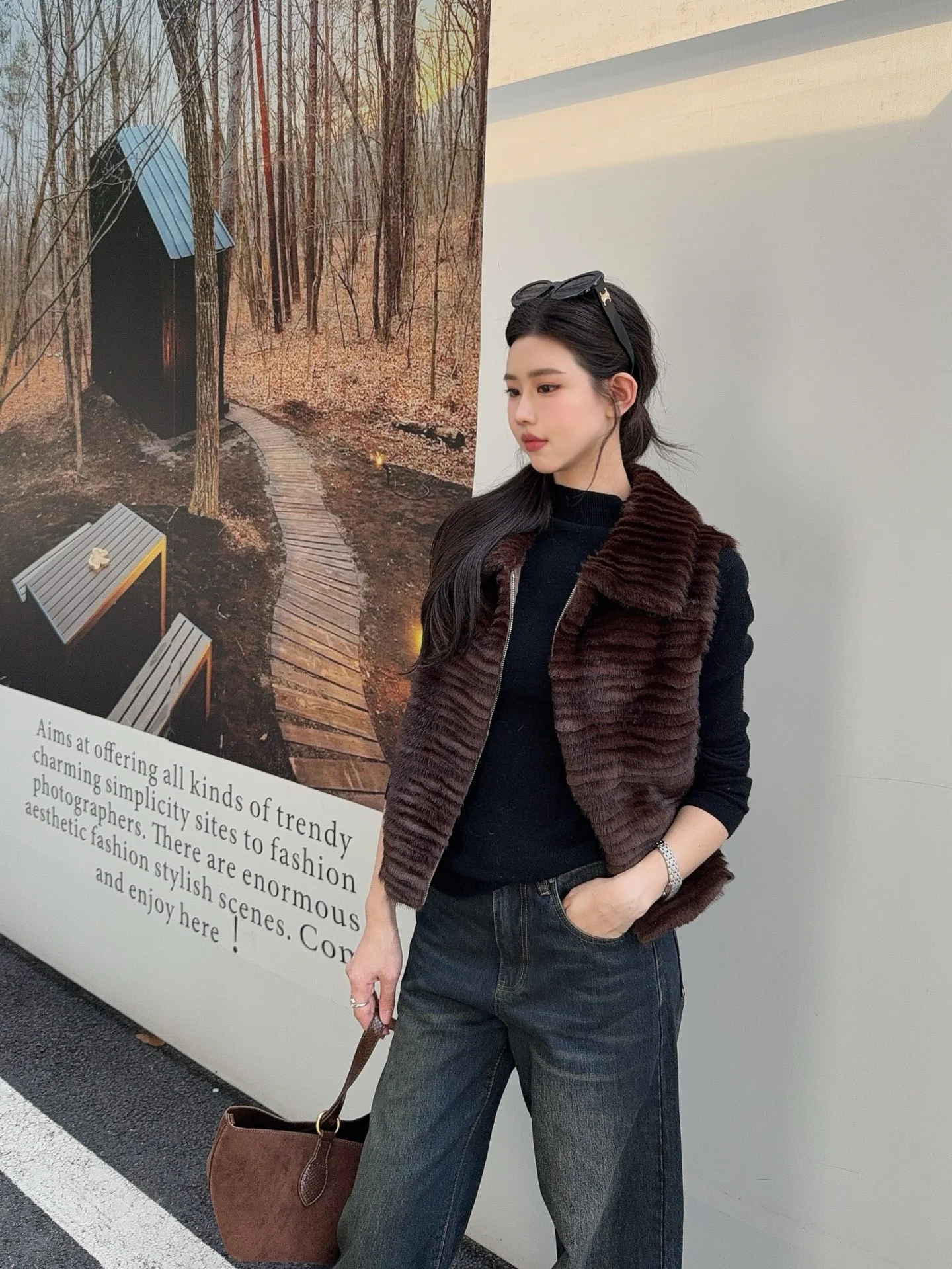 Fend 25fw fur vest jacket