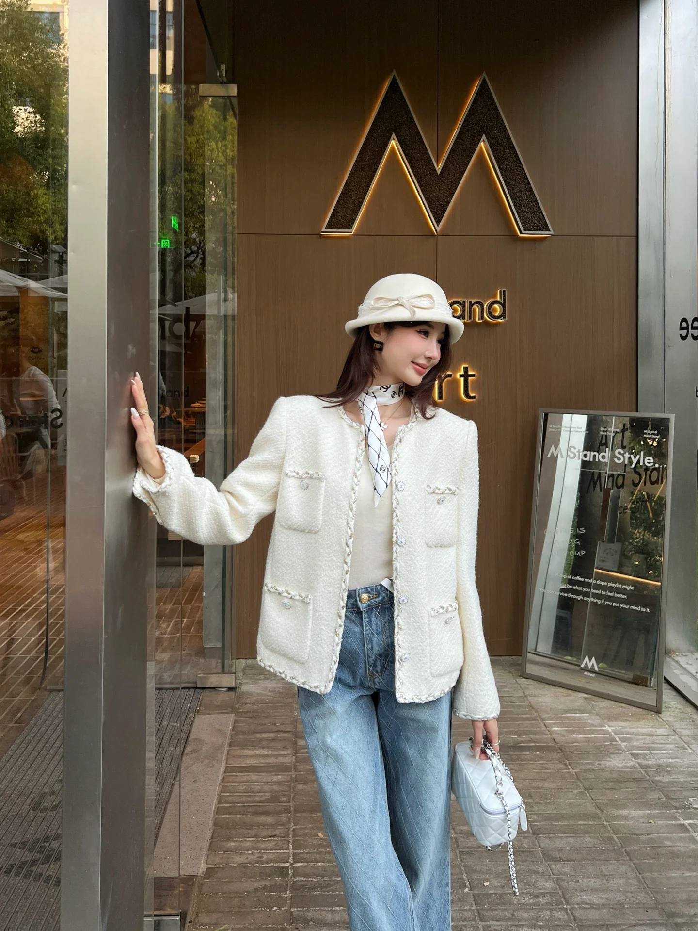 Chan 26ss woven tweed jacket