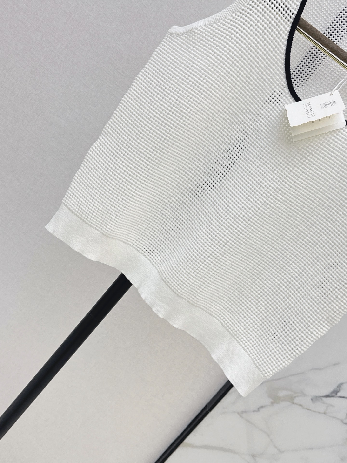 Brun 26ss hollow knit vest