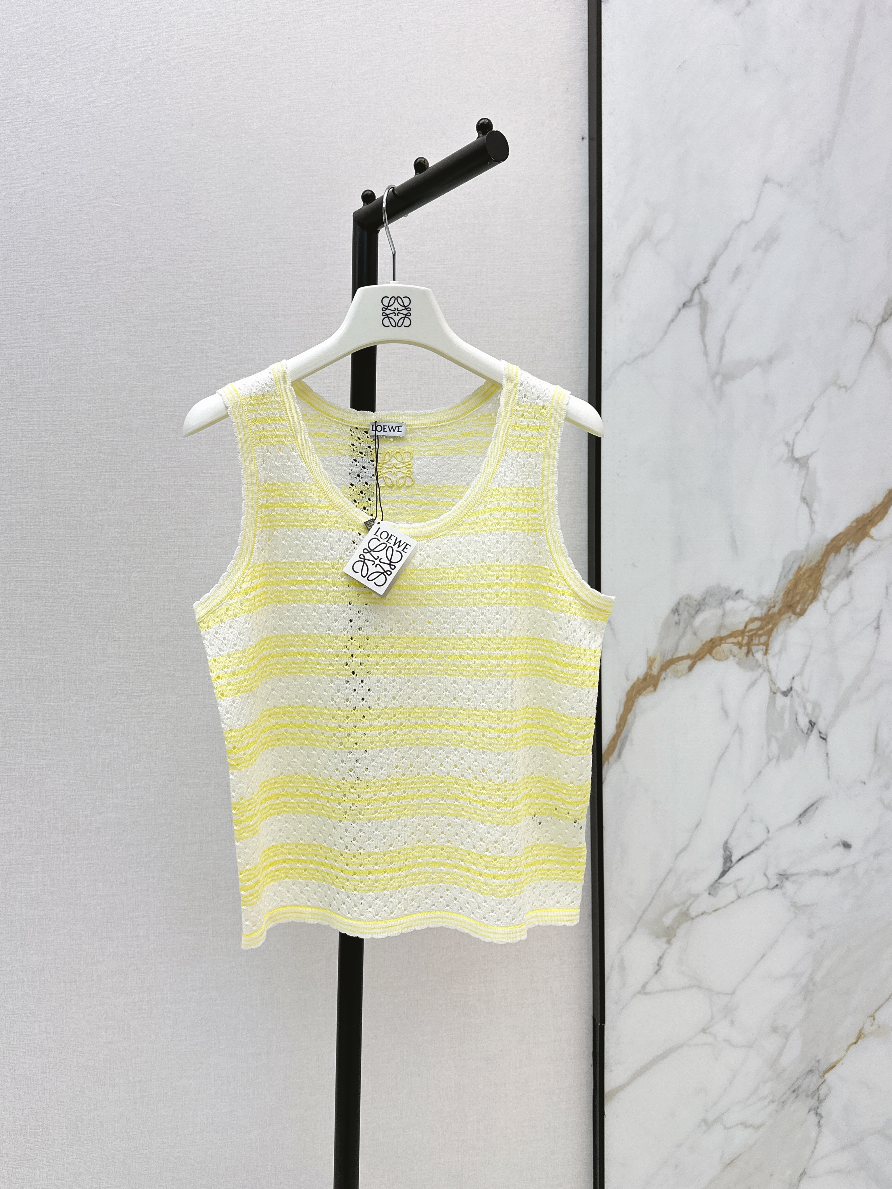 Loe 26ss hollow stripe vest