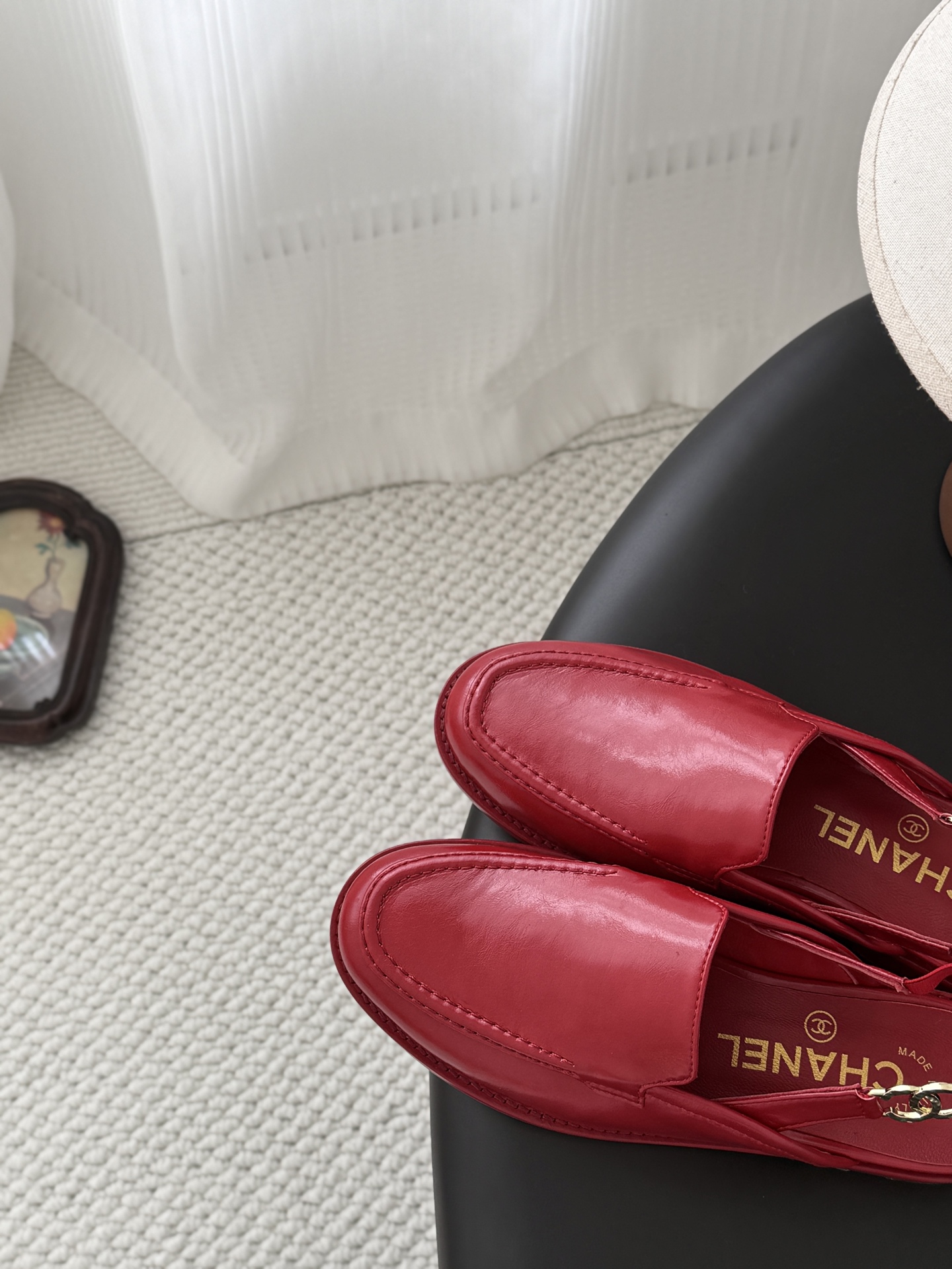 Chan 26ss slingblack loafers