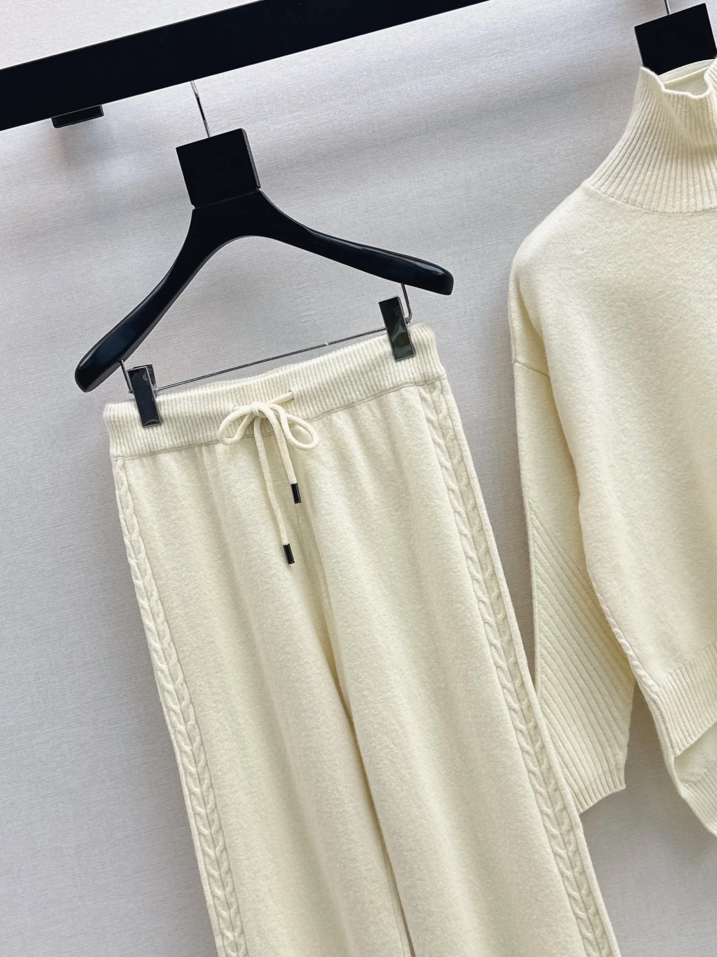 Max 25fw wool high neck+wide-leg pants outfit sets