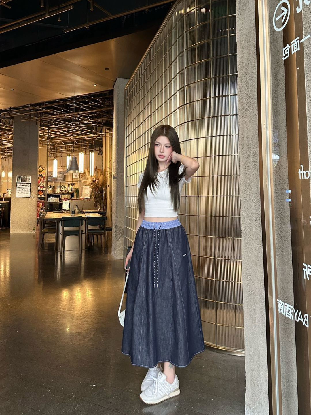 Miu 26ss denim skirt