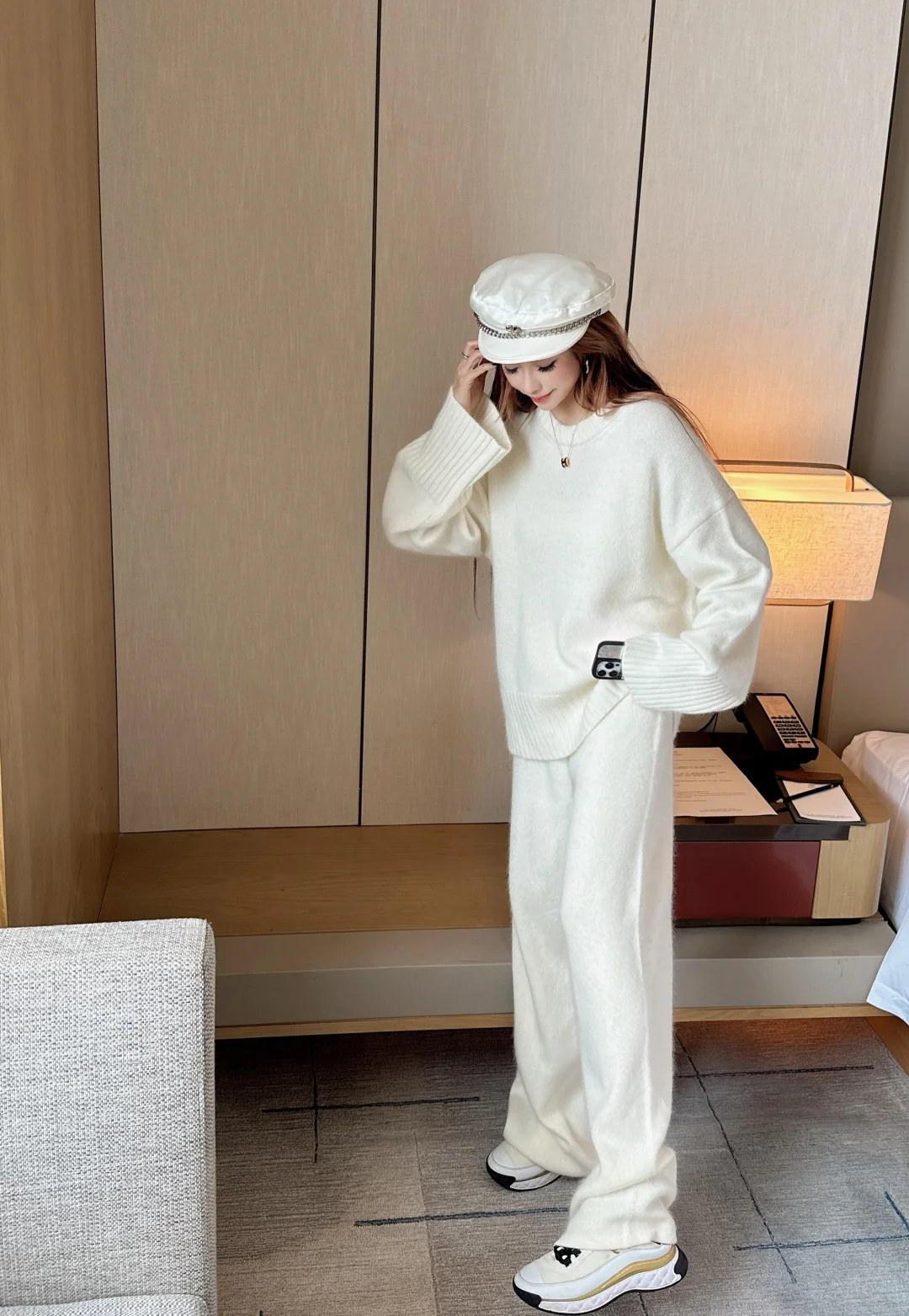 Brun 25fw knit sweater pants set