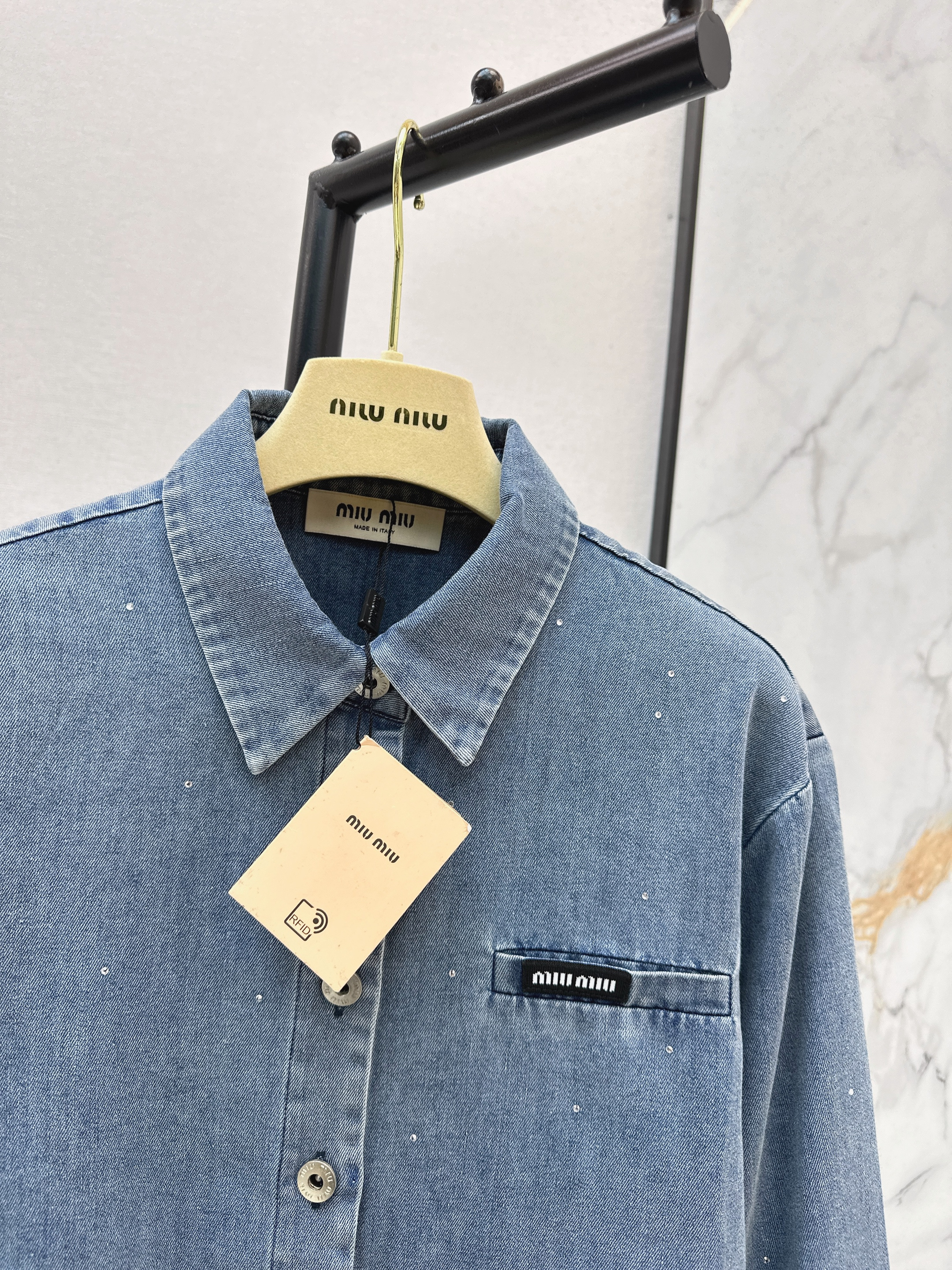 Miu 26ss denim shirt
