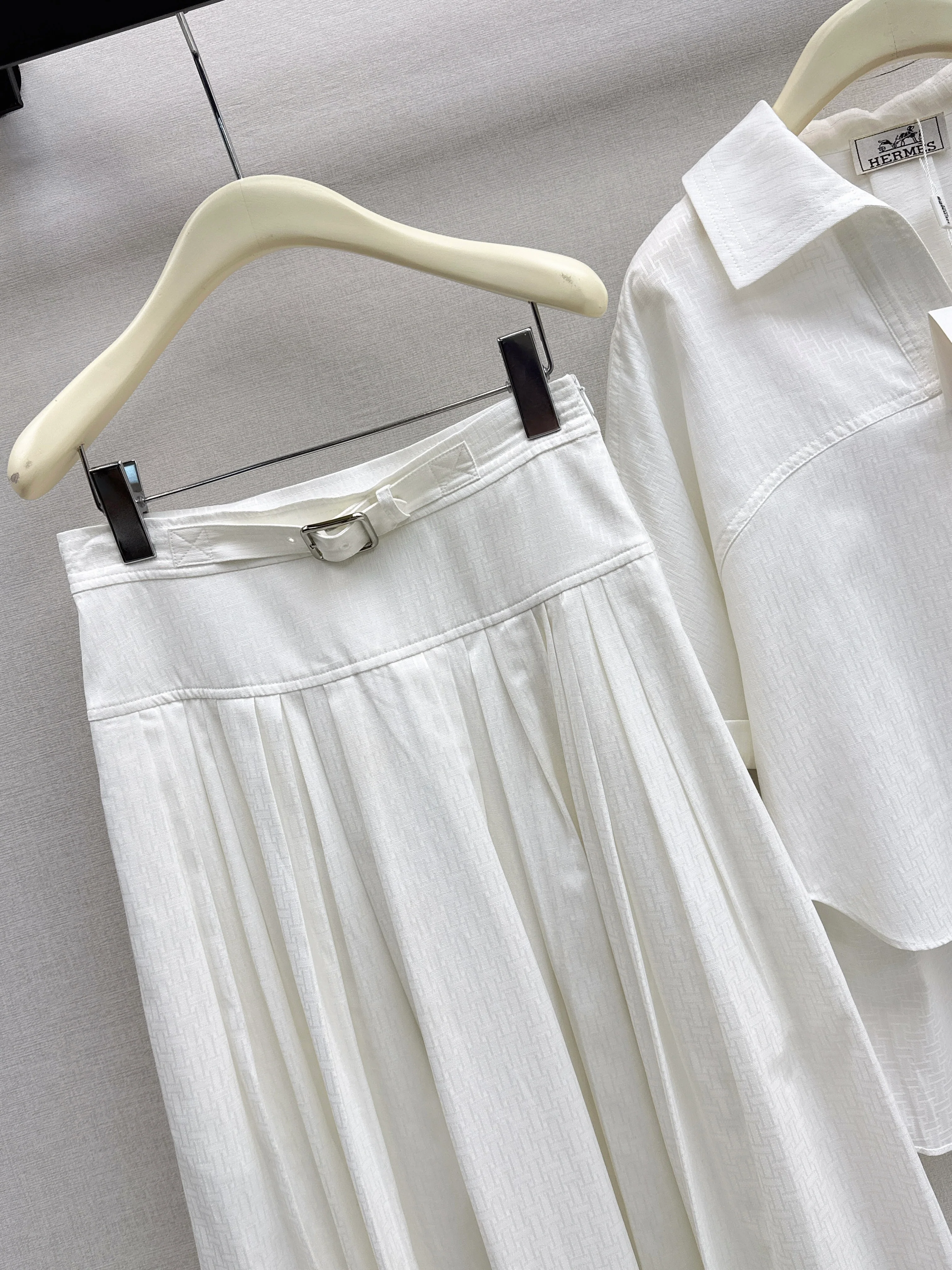 Herm 26ss jacquard shirt shirt sets