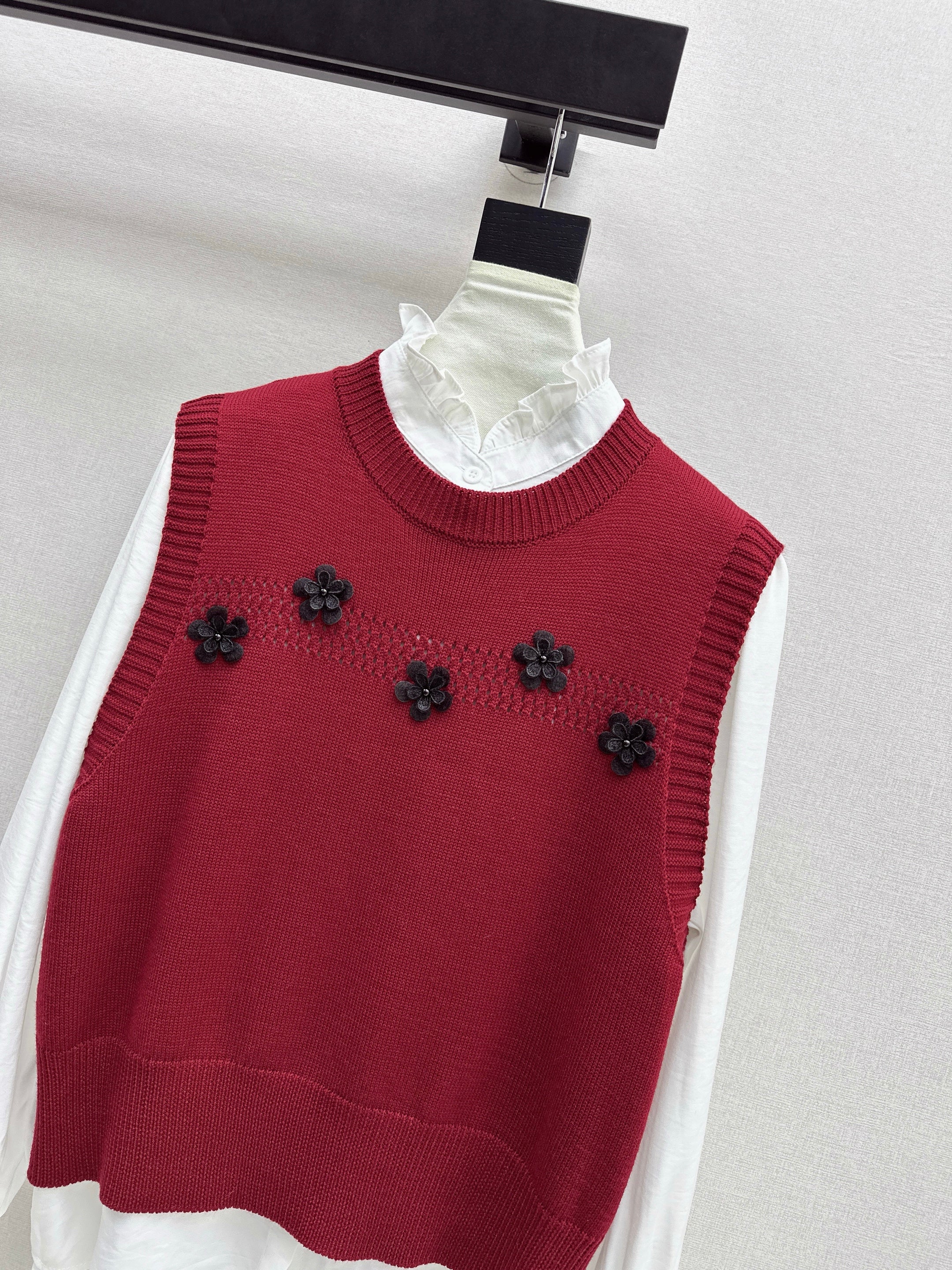 Chan 26ss elegant shirts knit vest
