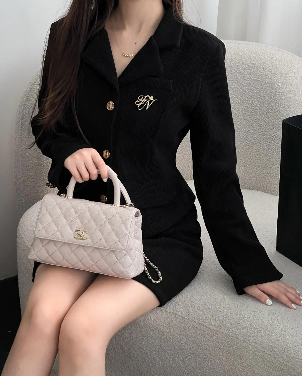 Chan 26ss coco handle shoulder bag