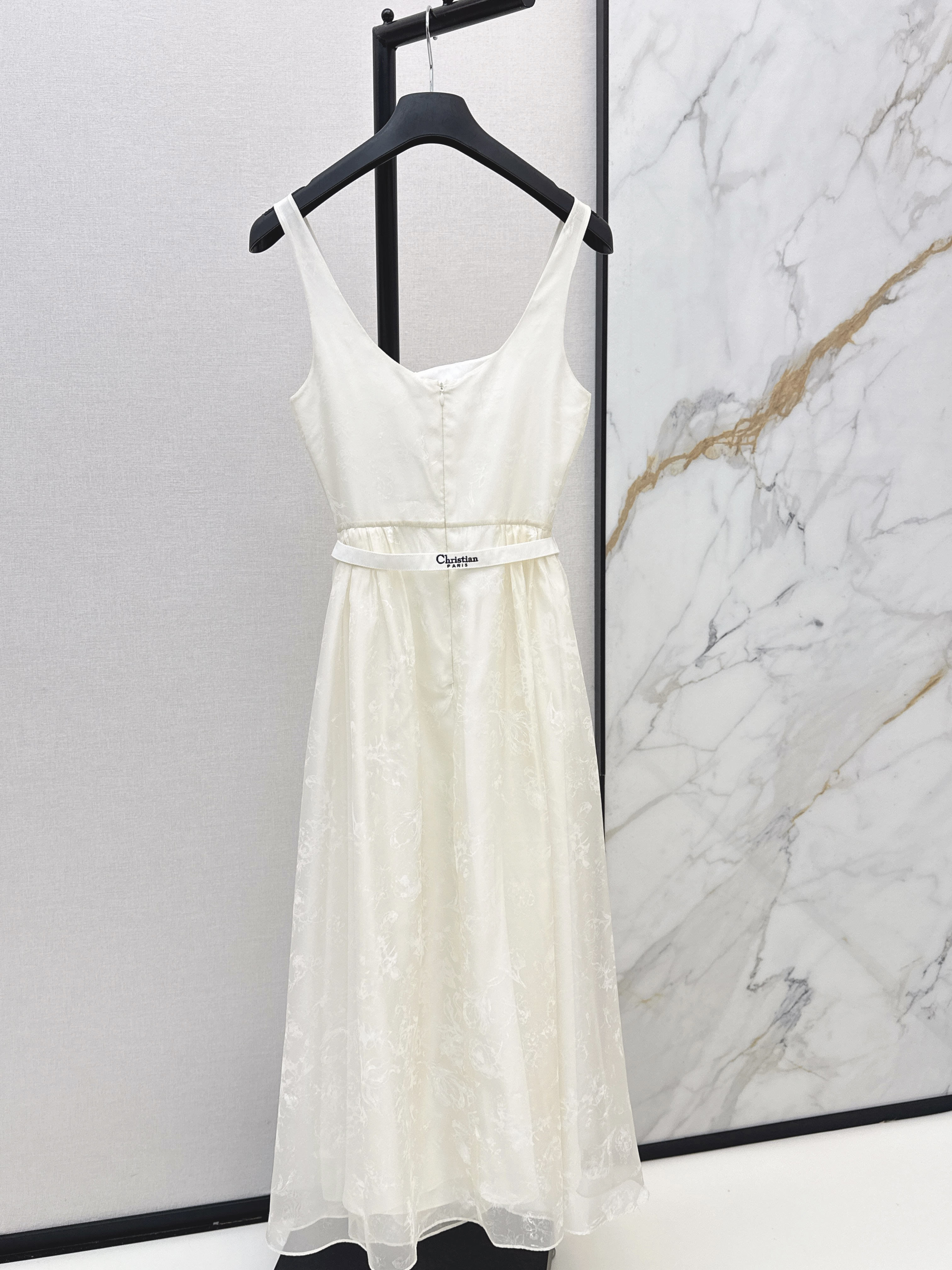 CD 26ss jacquard slip silk dress