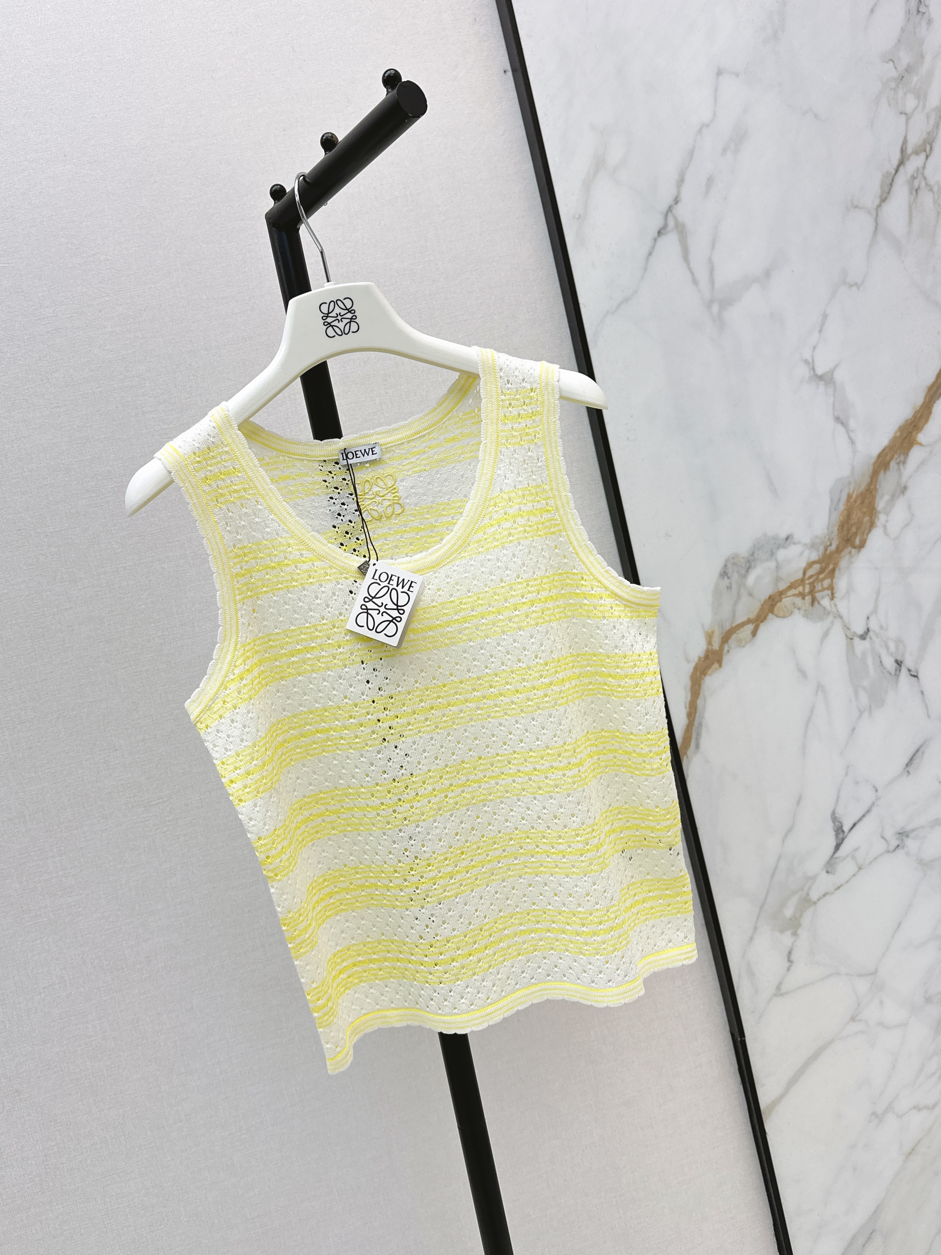 Loe 26ss hollow stripe vest