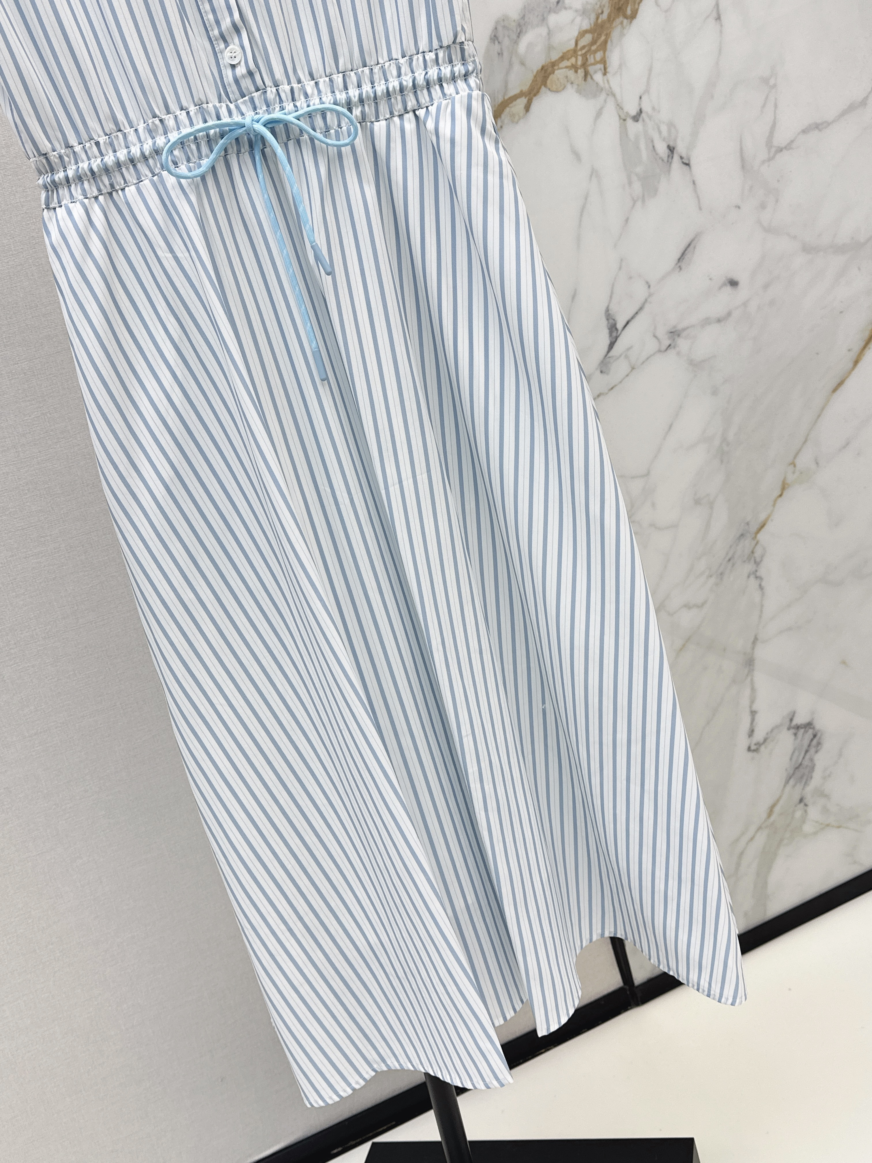 Pra 26ss stripe long shirt dress
