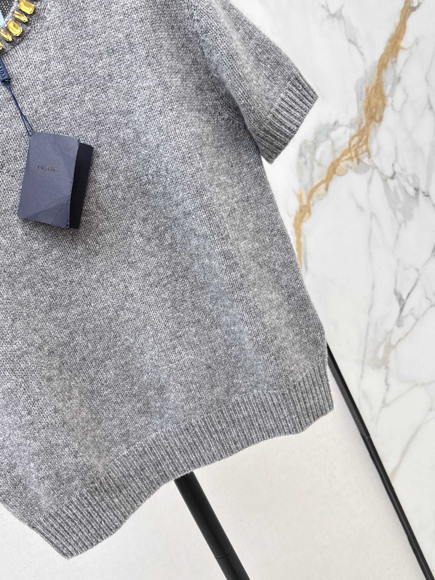 Prad 25fw rhinestone sweater