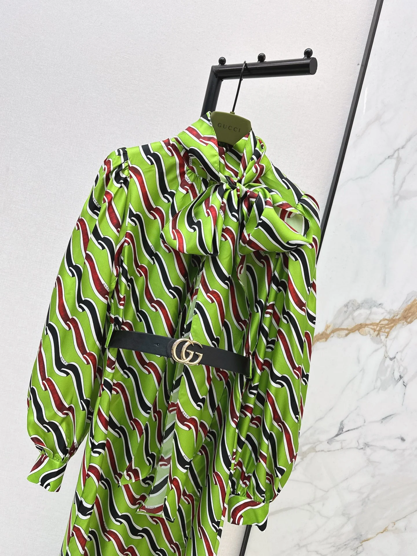 Gucc 26ss 3D print dress