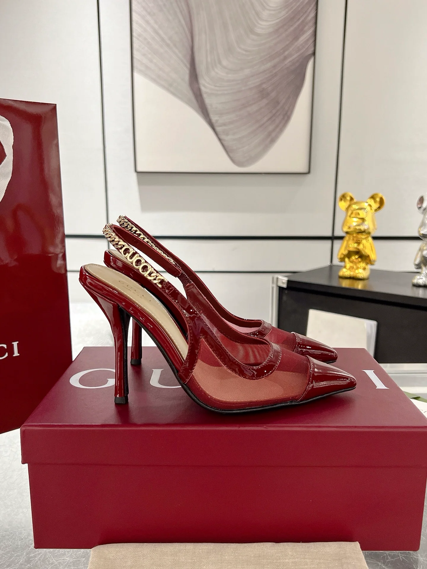 Gucc 25fw slingback heels