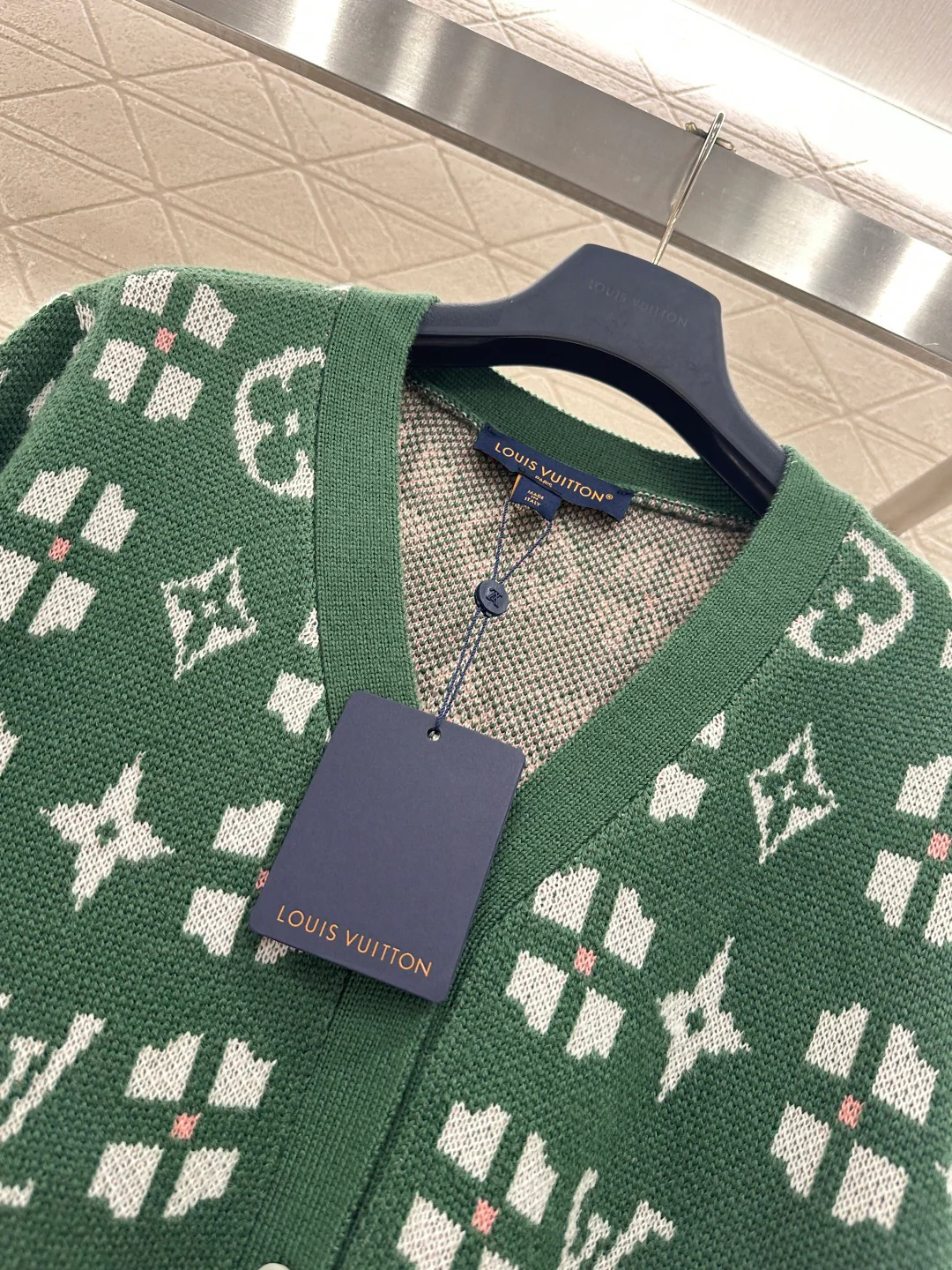 Louis 26ss jacquard knit cardigan