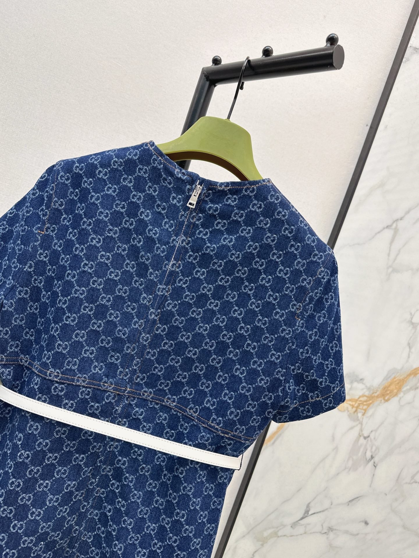 Guc  denim jacquard dress