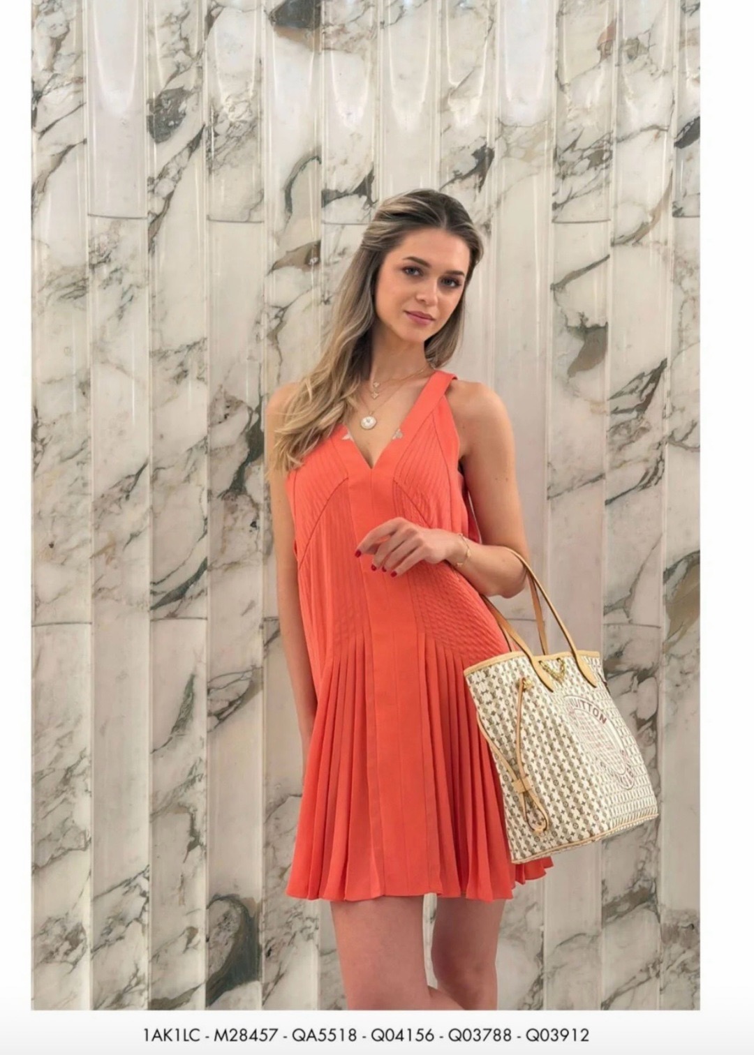 Loui 26ss pleated vest dress