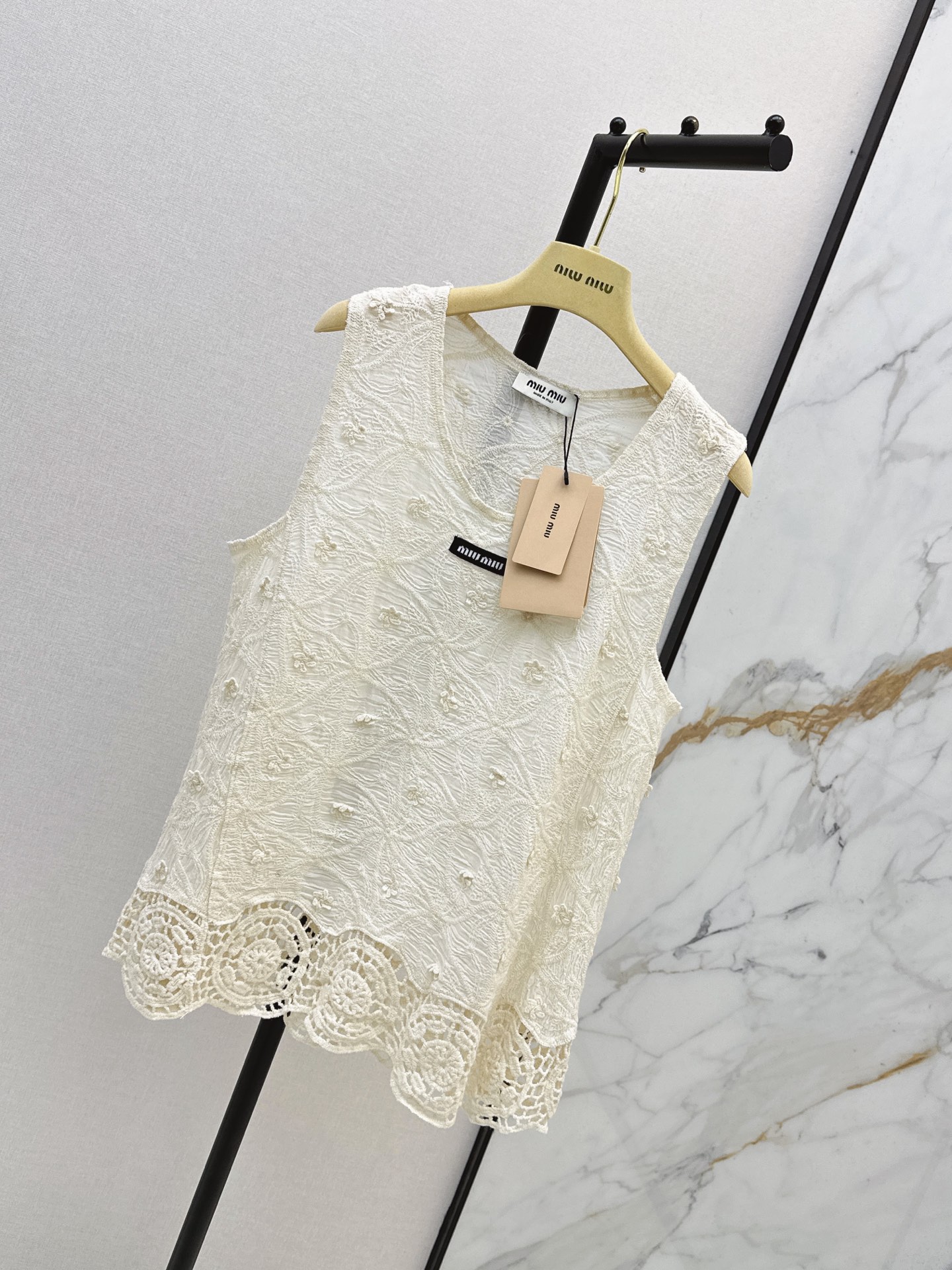 Miu 26ss embroidert vest