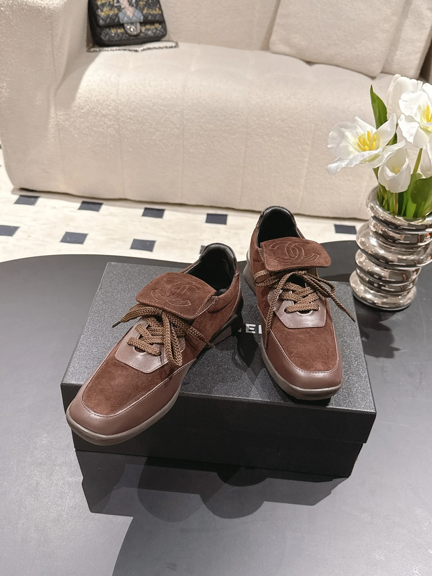 Chan 25fw British style causal shoes