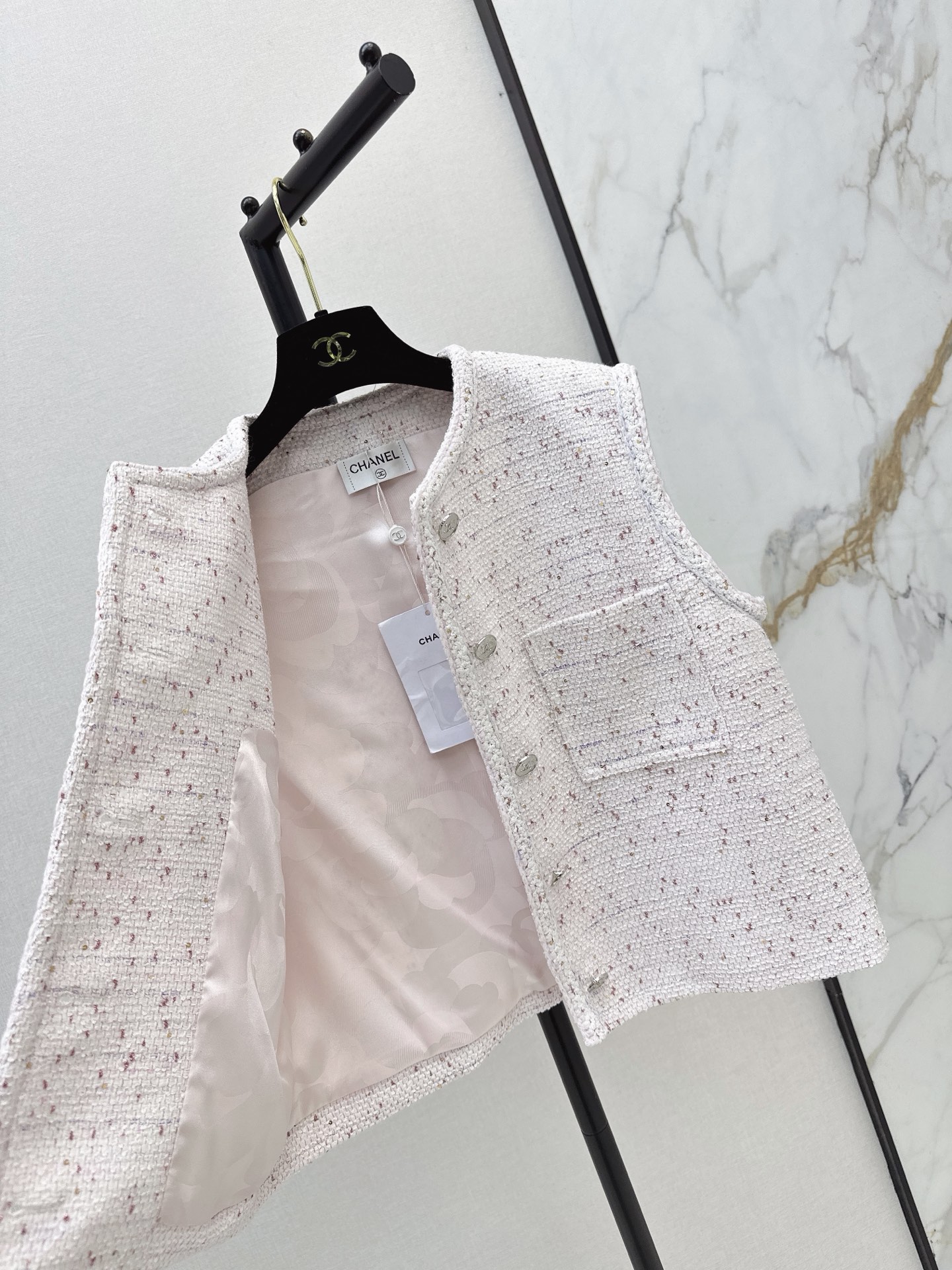 Chan 26ss woven vest