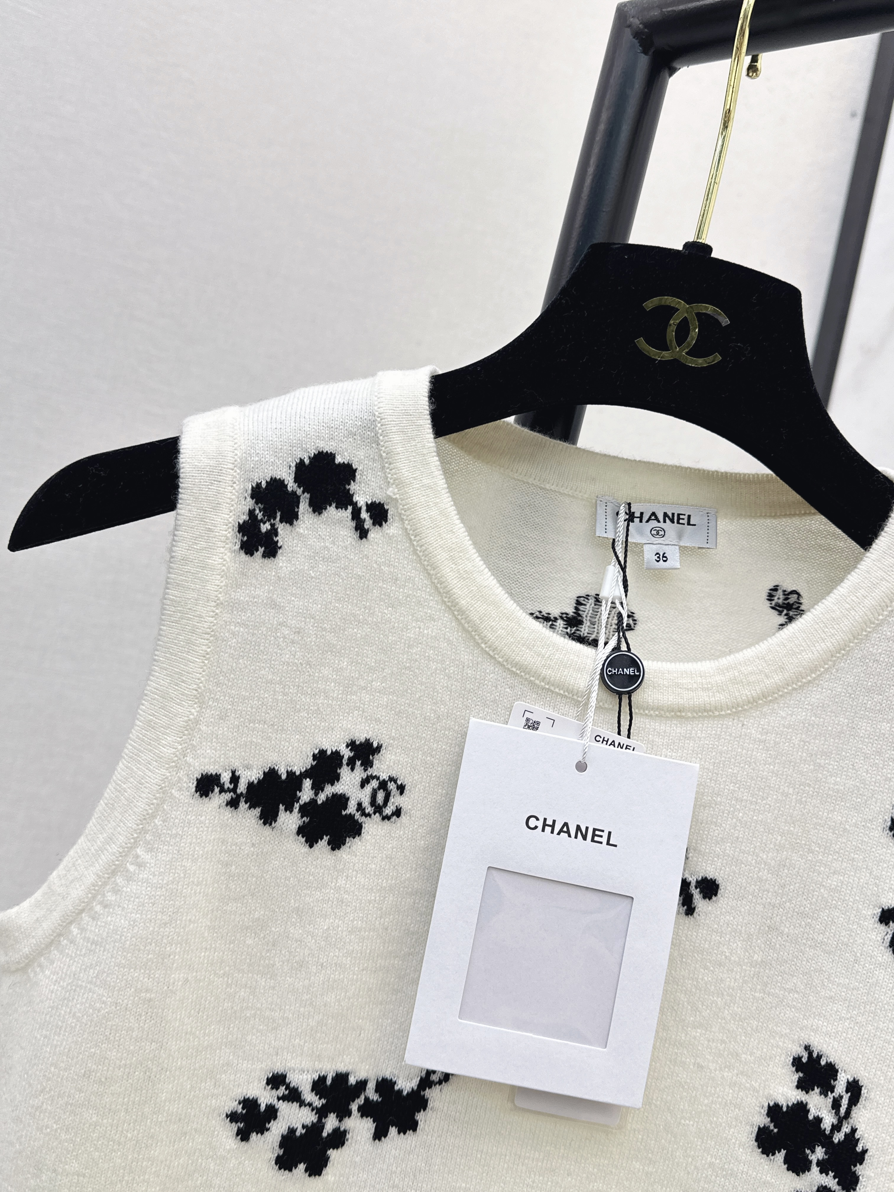 Chan 26ss embroidery knit vest