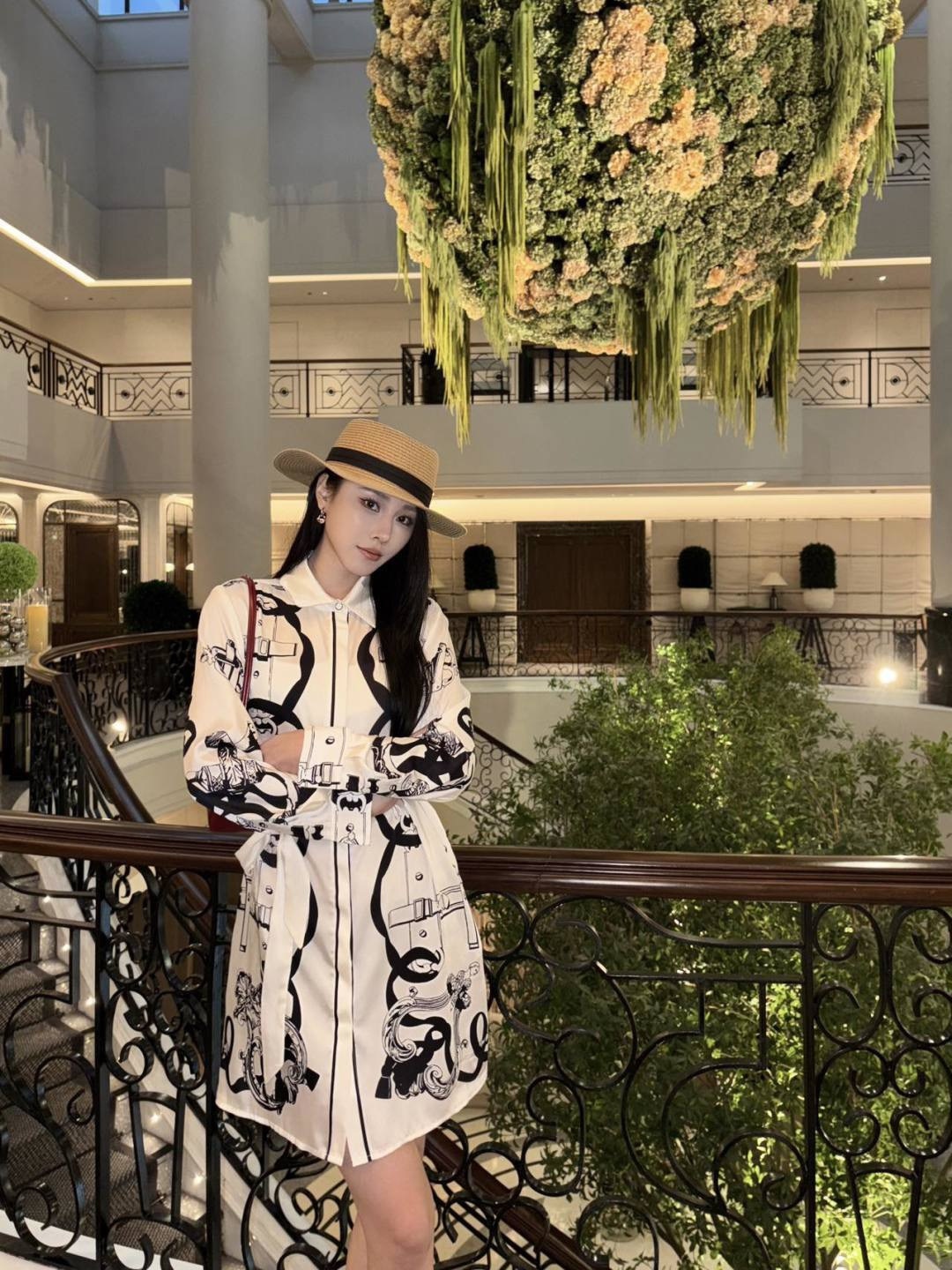 Her 26ss print silk dress