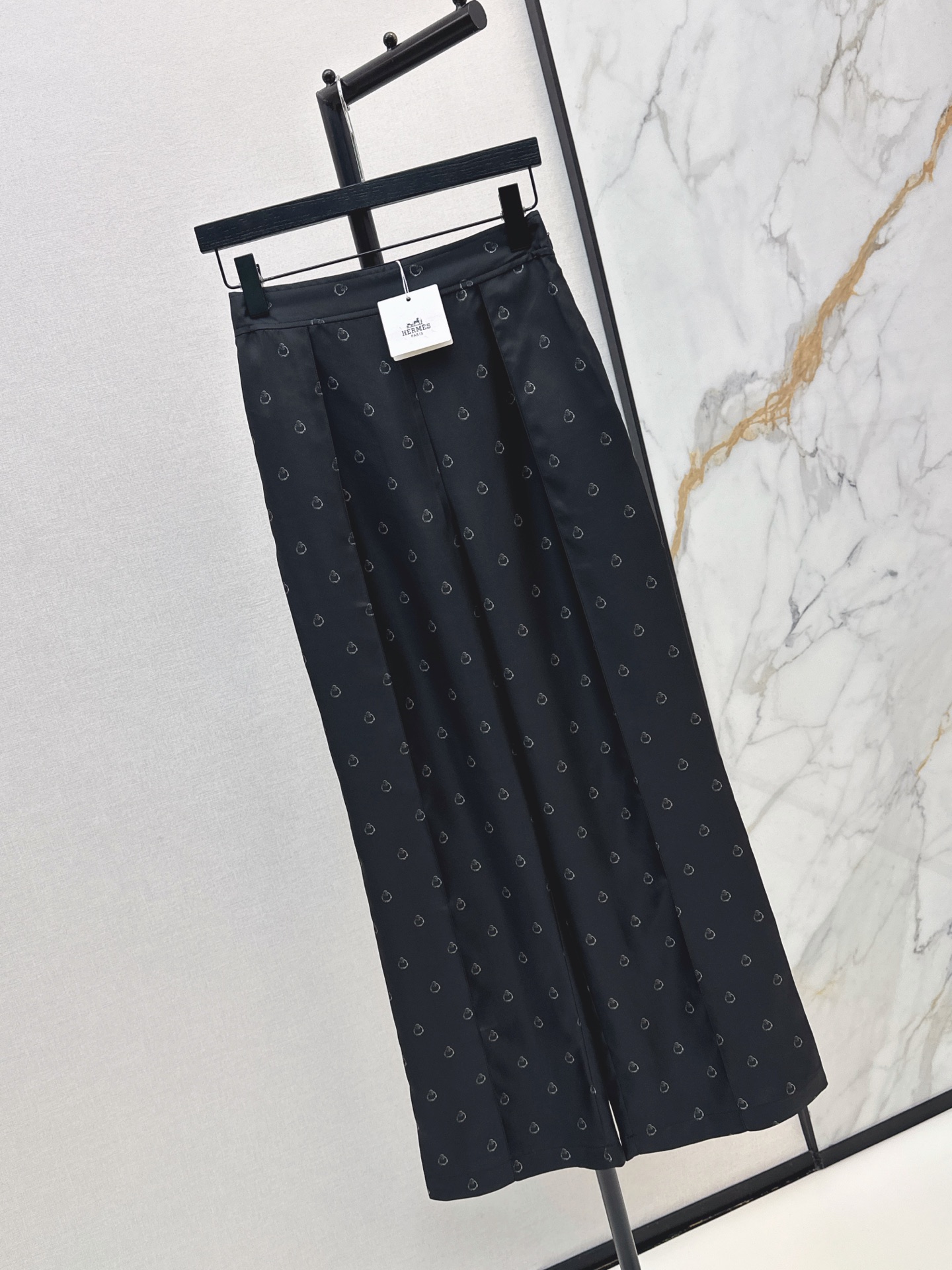 Her 26ss print silk wide-leg pants