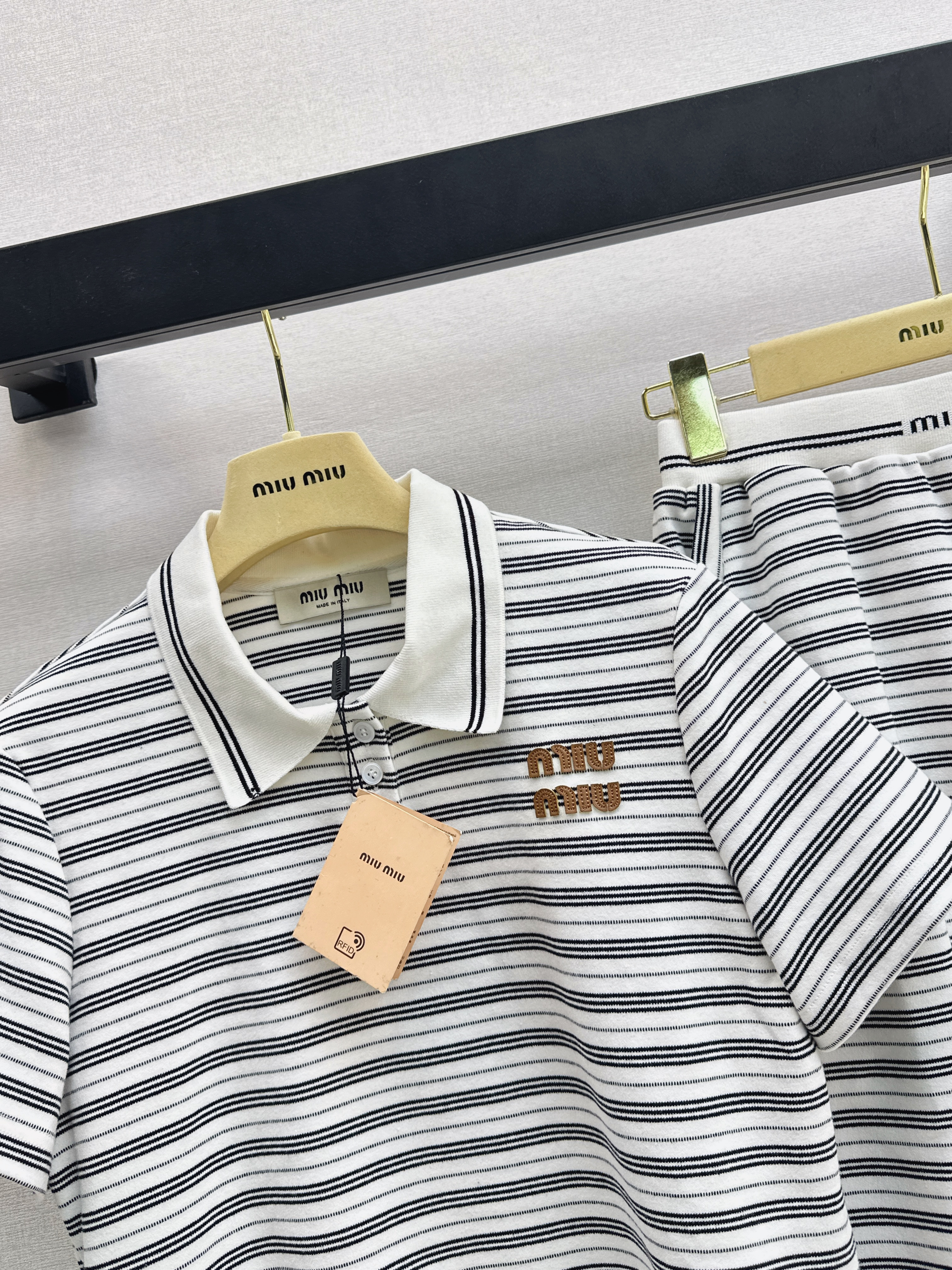 Miu 26ss stripe outfit sets