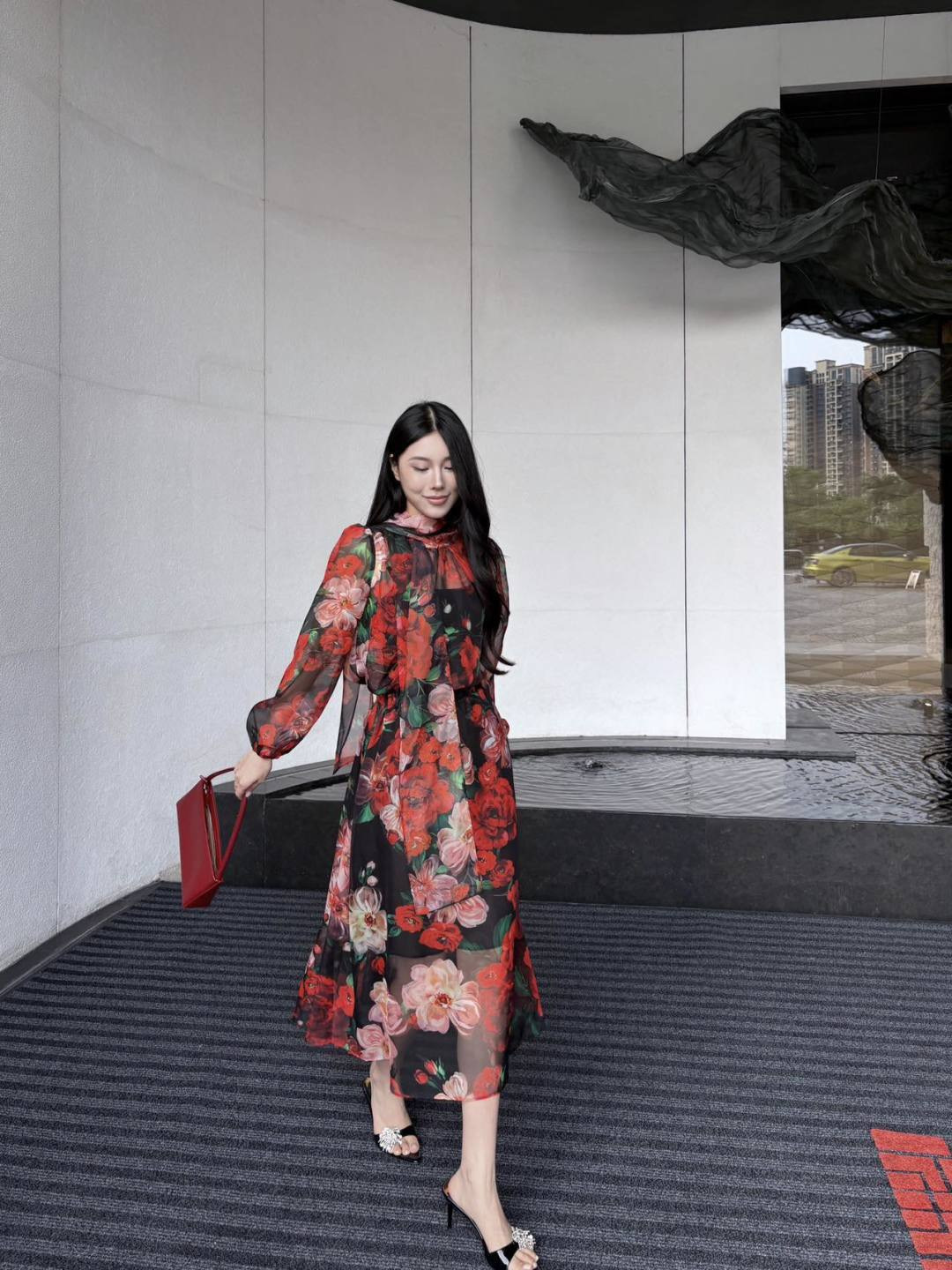 Dolc 26ss floarl print skirt